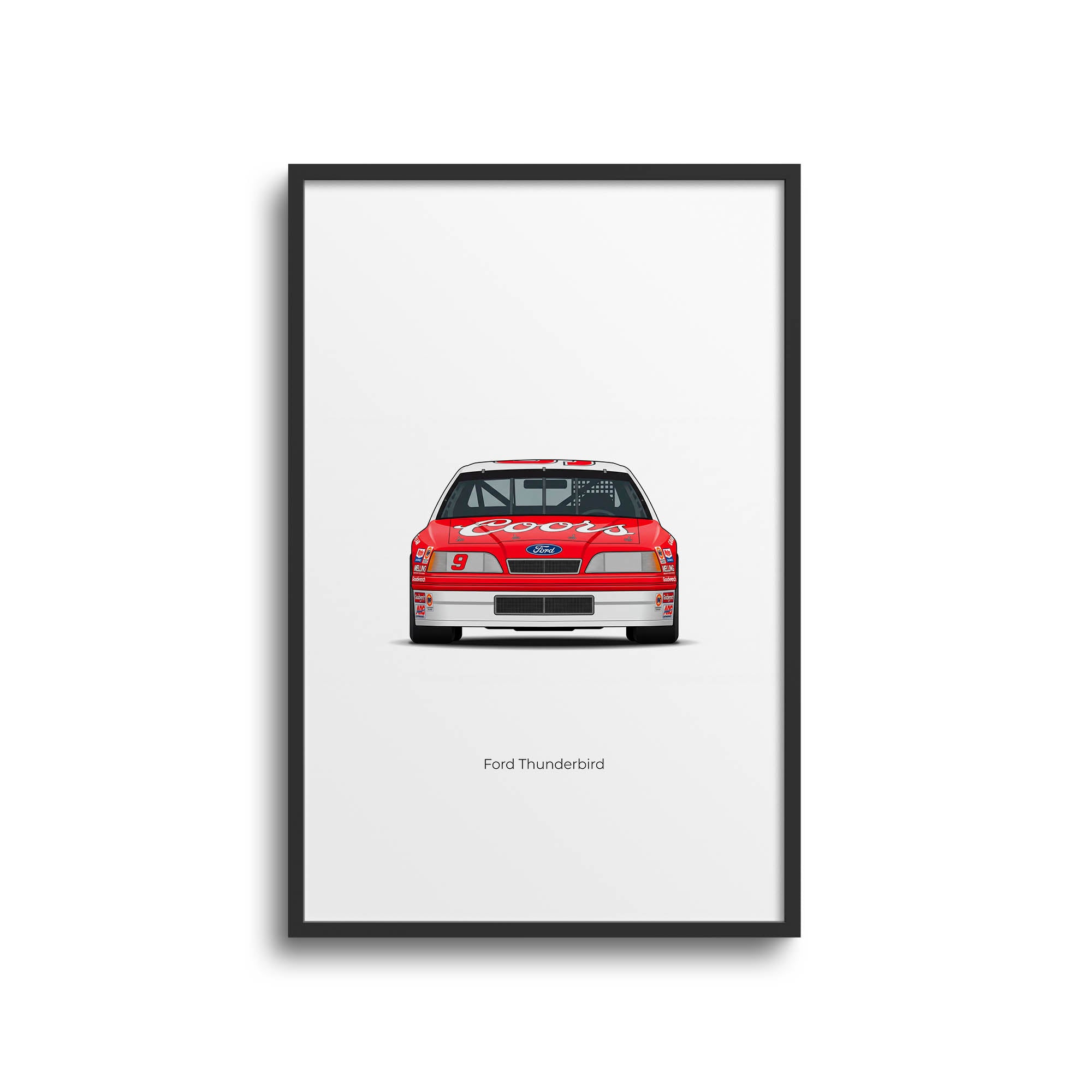 1987 Ford Thunderbird Bill Elliott Coors – Car Print