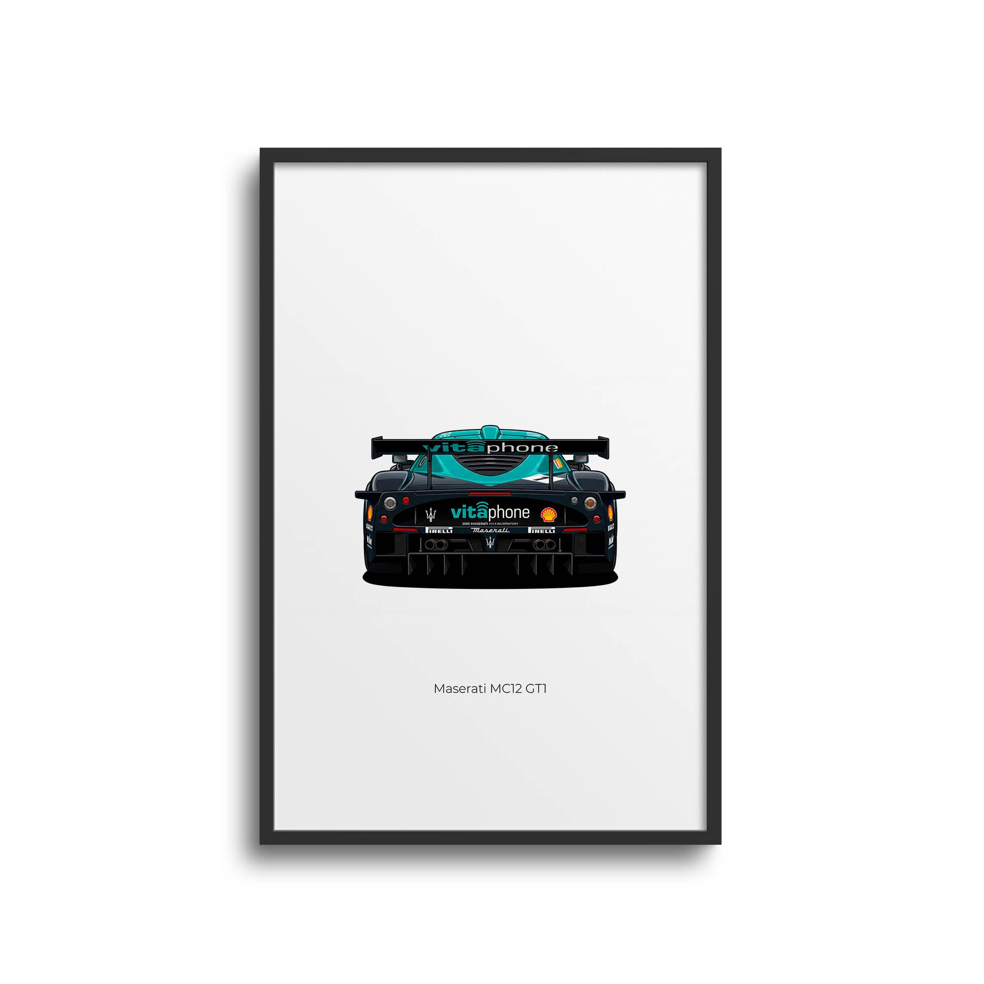 Maserati Mc12 Poster – 2005 Vitaphone Livery Racing Car Print | Limited Edition