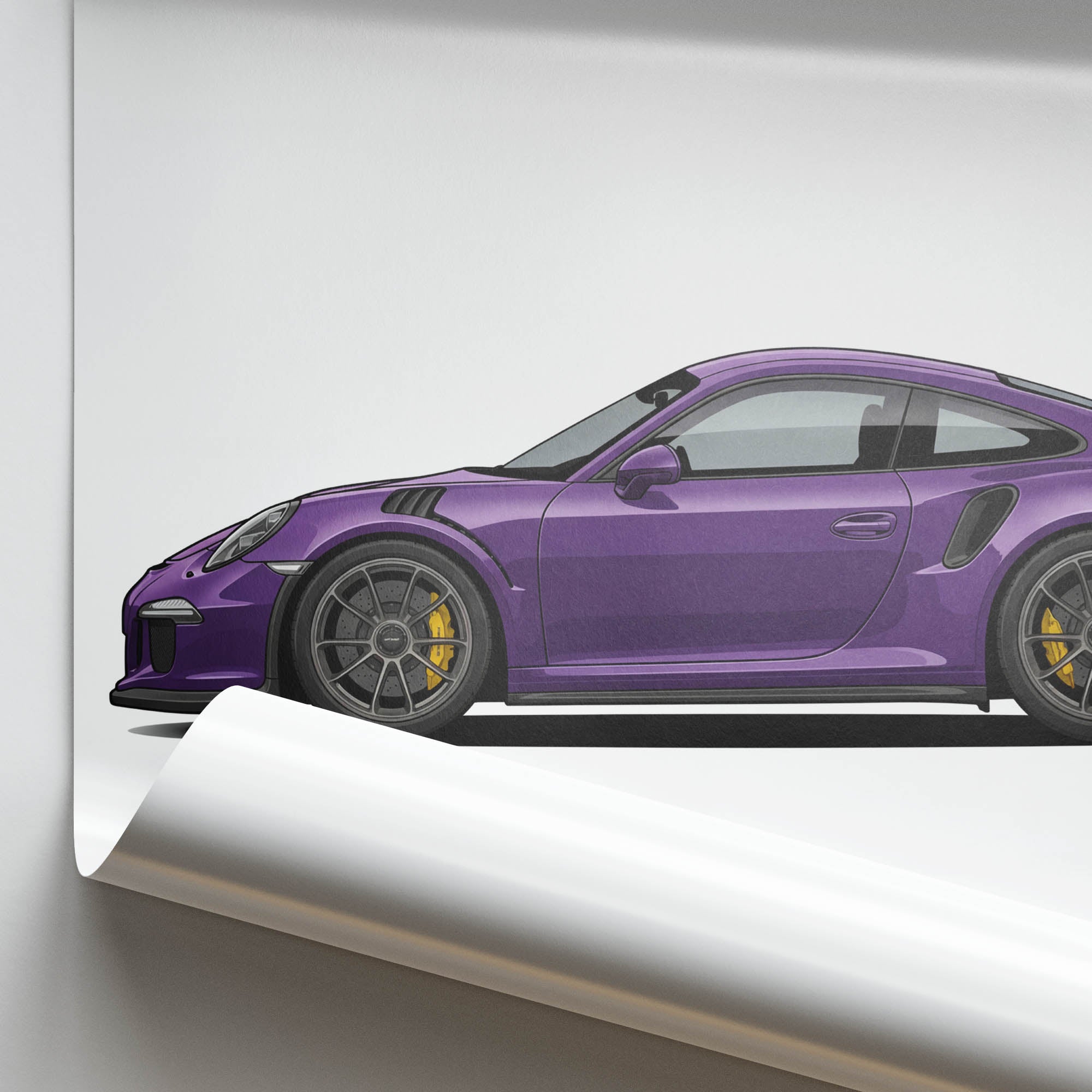 2016 Porsche 911 GT3 RS 991 1 Ultraviolet – Car Print (Side)