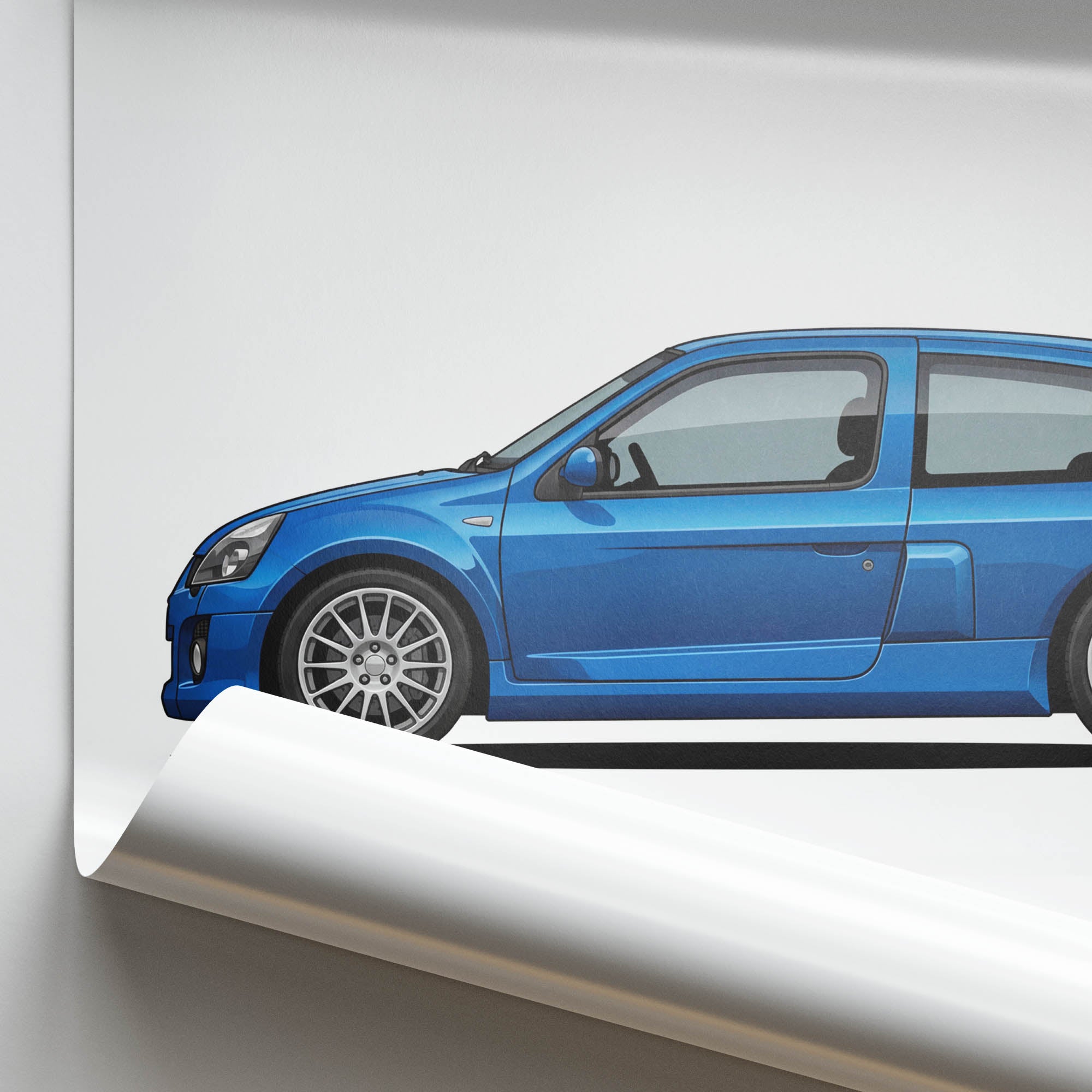 2003 Renault Clio V6 Phase 2 Iliad – Car Print (Side)