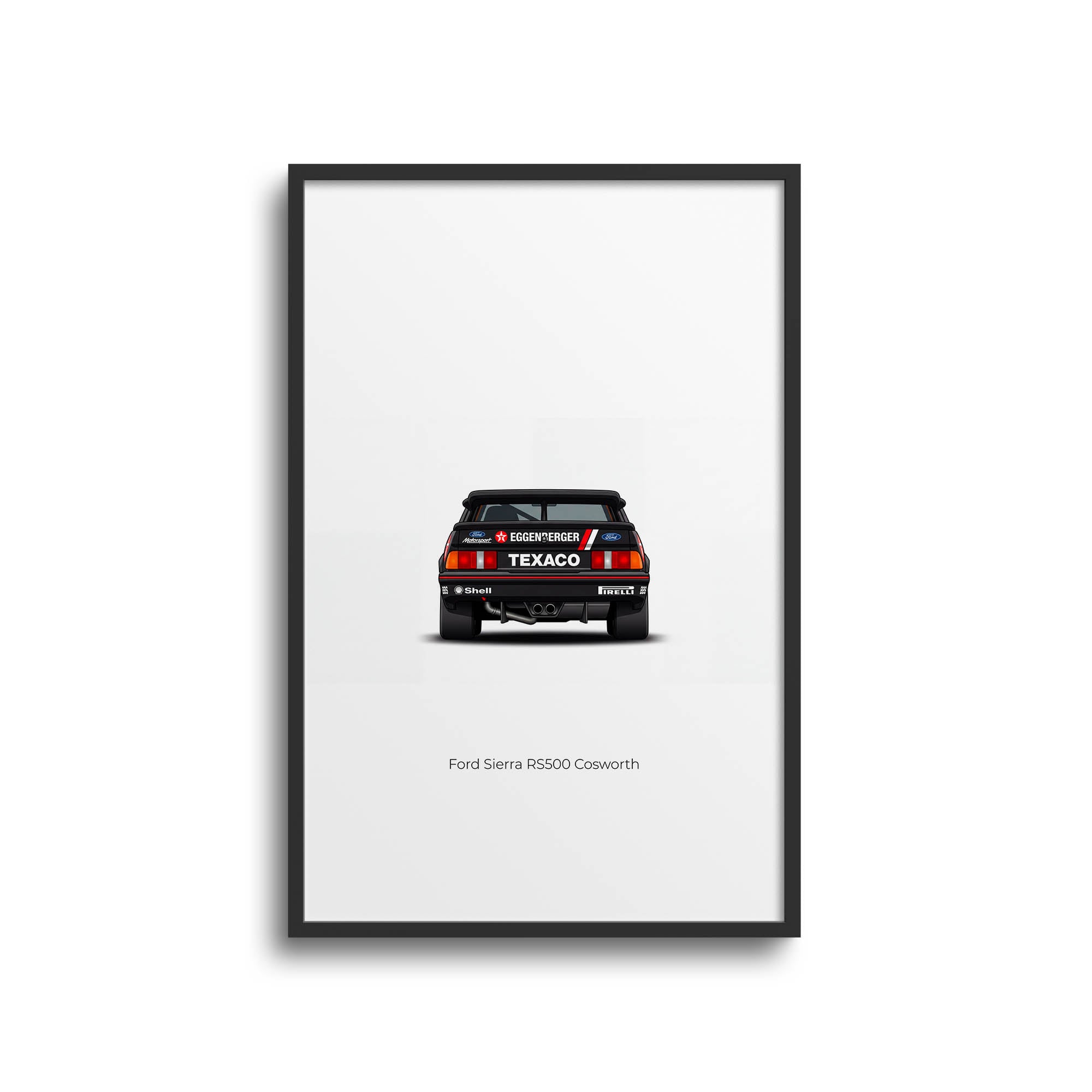 1989 Ford Sierra RS500 Cosworth – Car Print (Back)