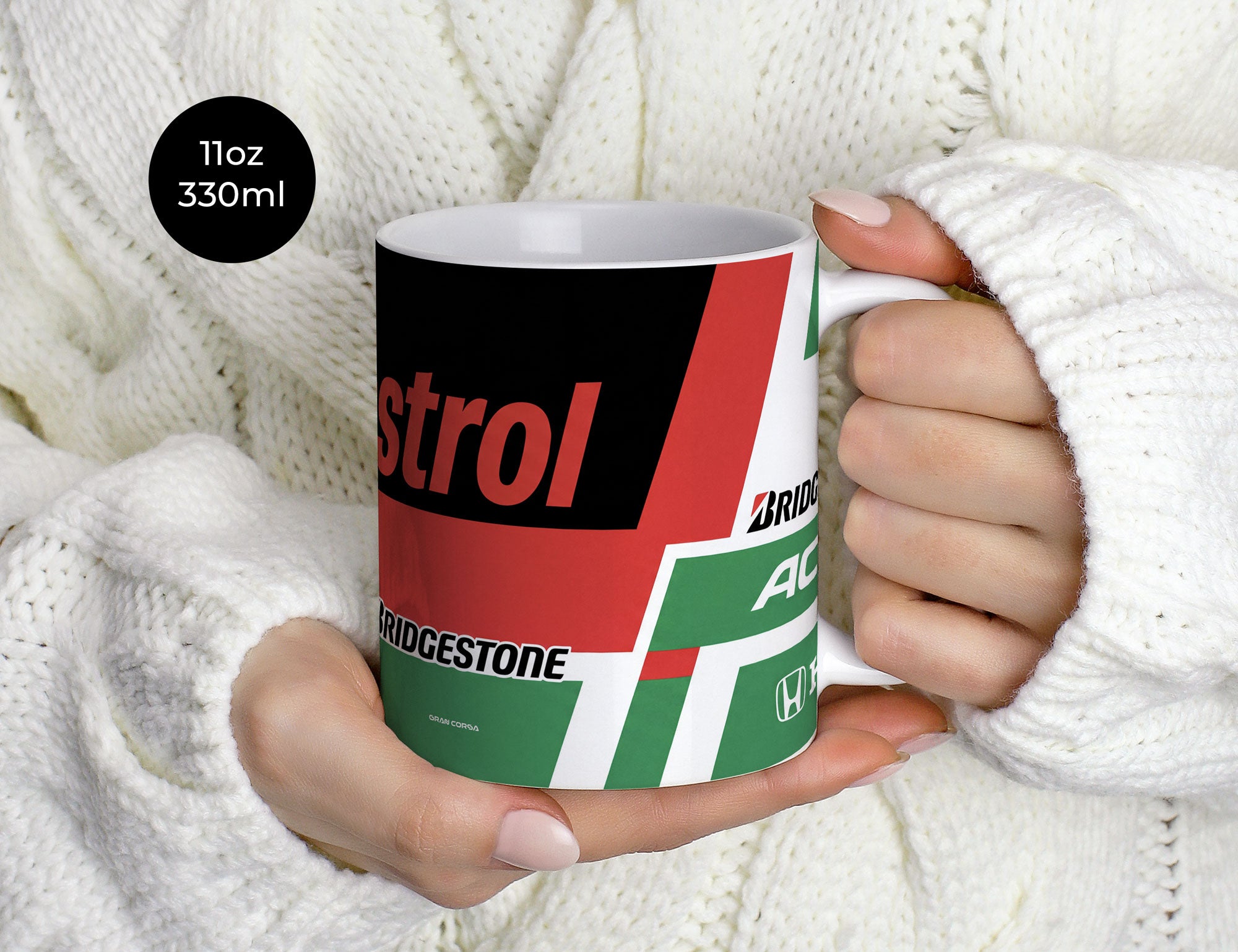 Honda Castrol MUGEN NSX Mug – Japanese GT Racing Ceramic Cup for Motorsport Fans