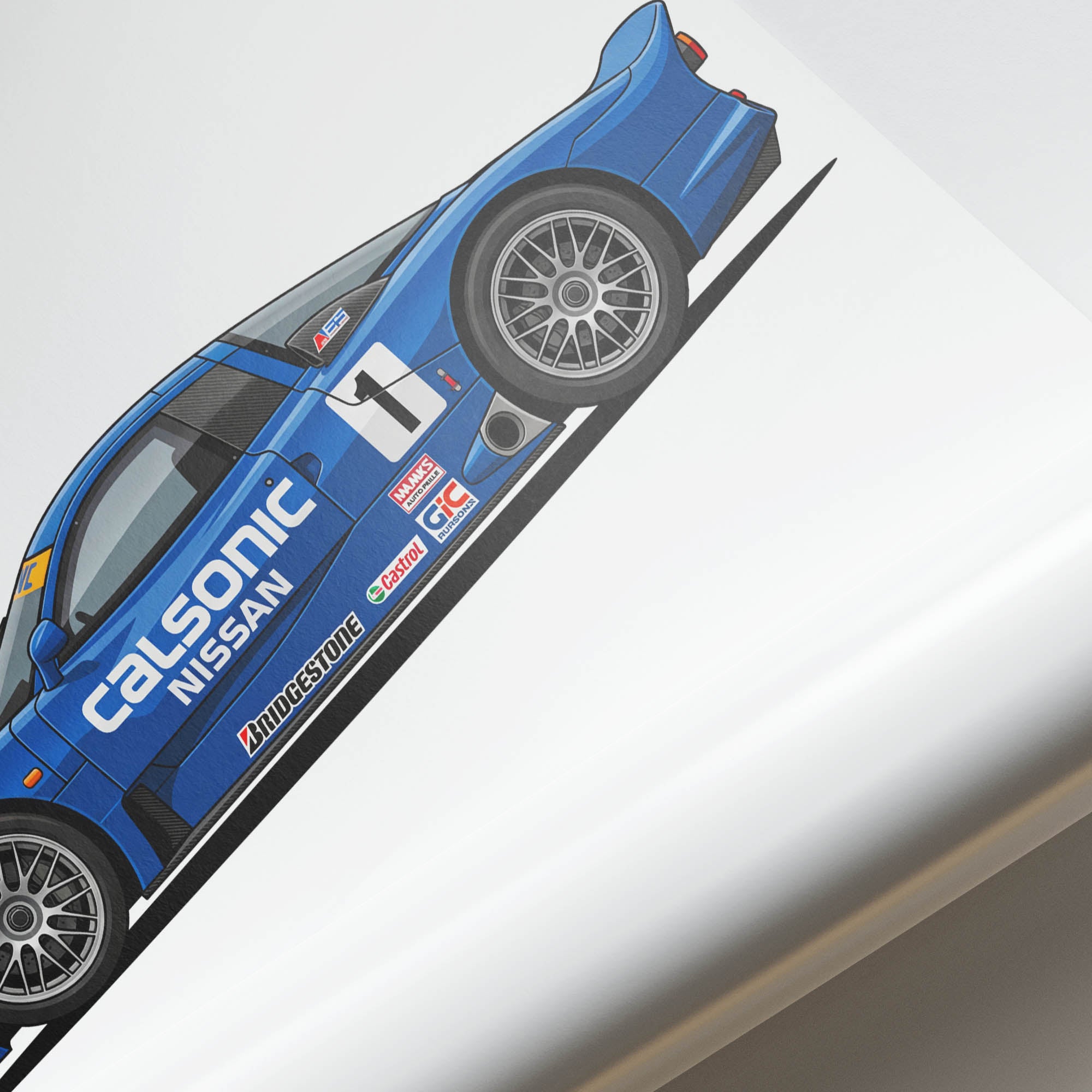 1998 Nissan R390 GT1 Calsonic – Car Print (Side)