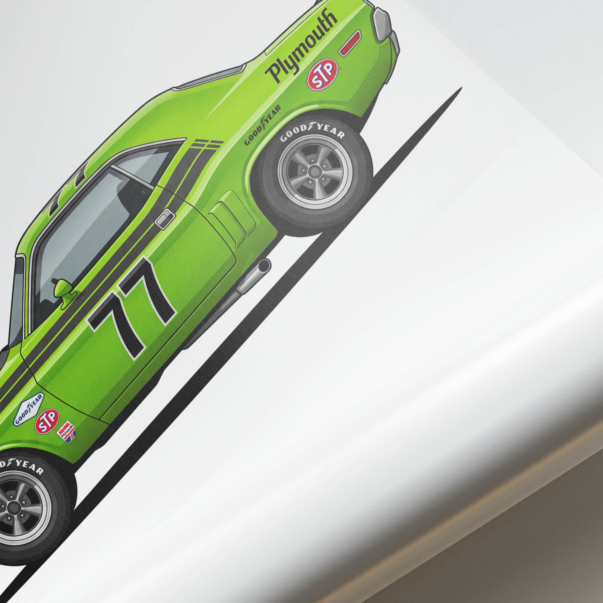 1970 Dodge Challenger Trans Am Sam Posey – Car Print (Side)