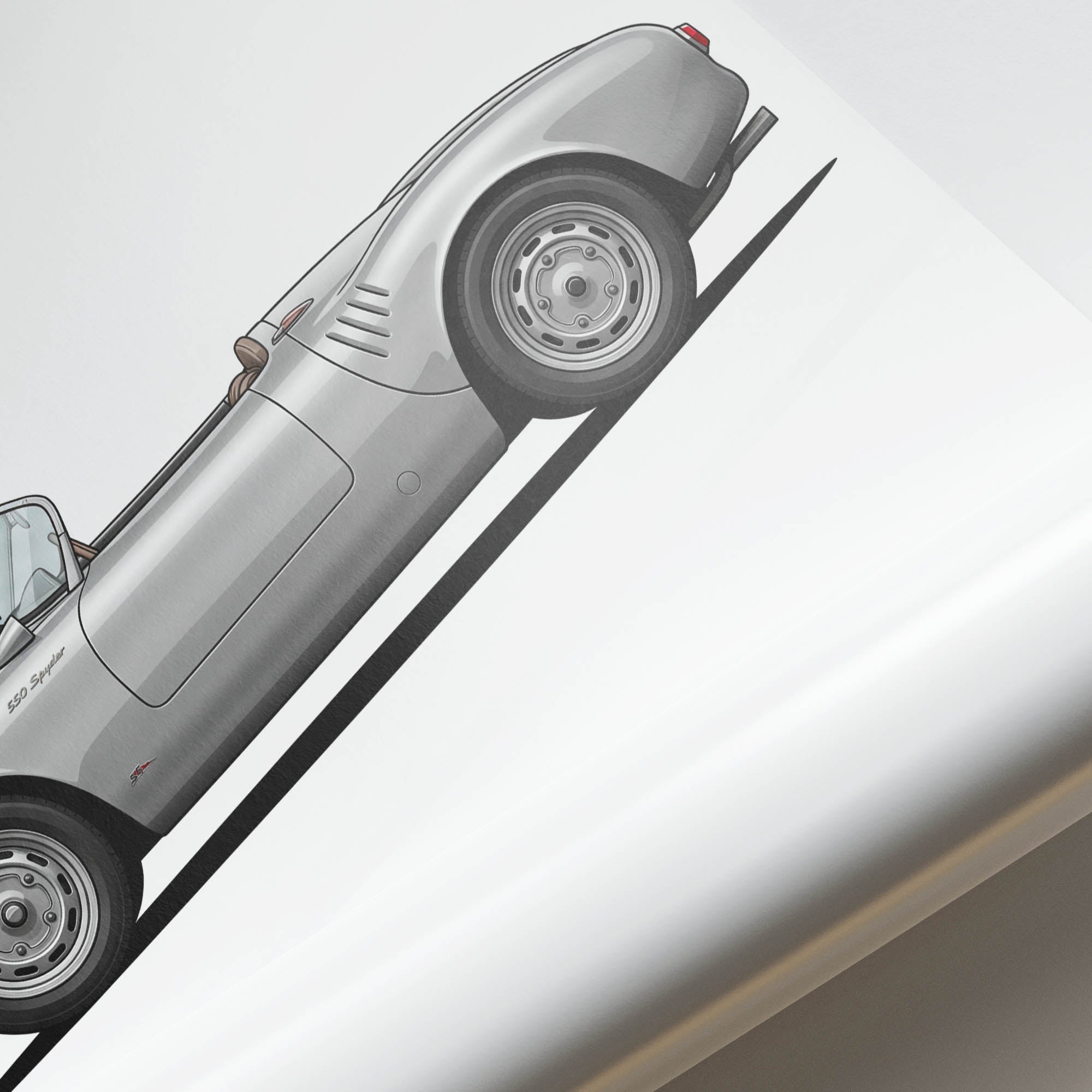 1955 Porsche 550 Spyder – Car Print (Side)