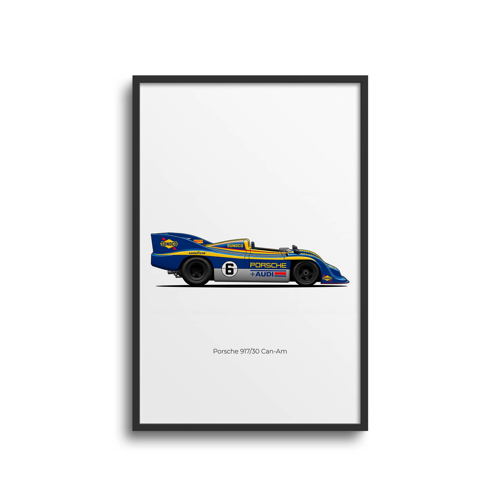 1973 Porsche 917 30 Can Am Sunoco – Car Print (Side)