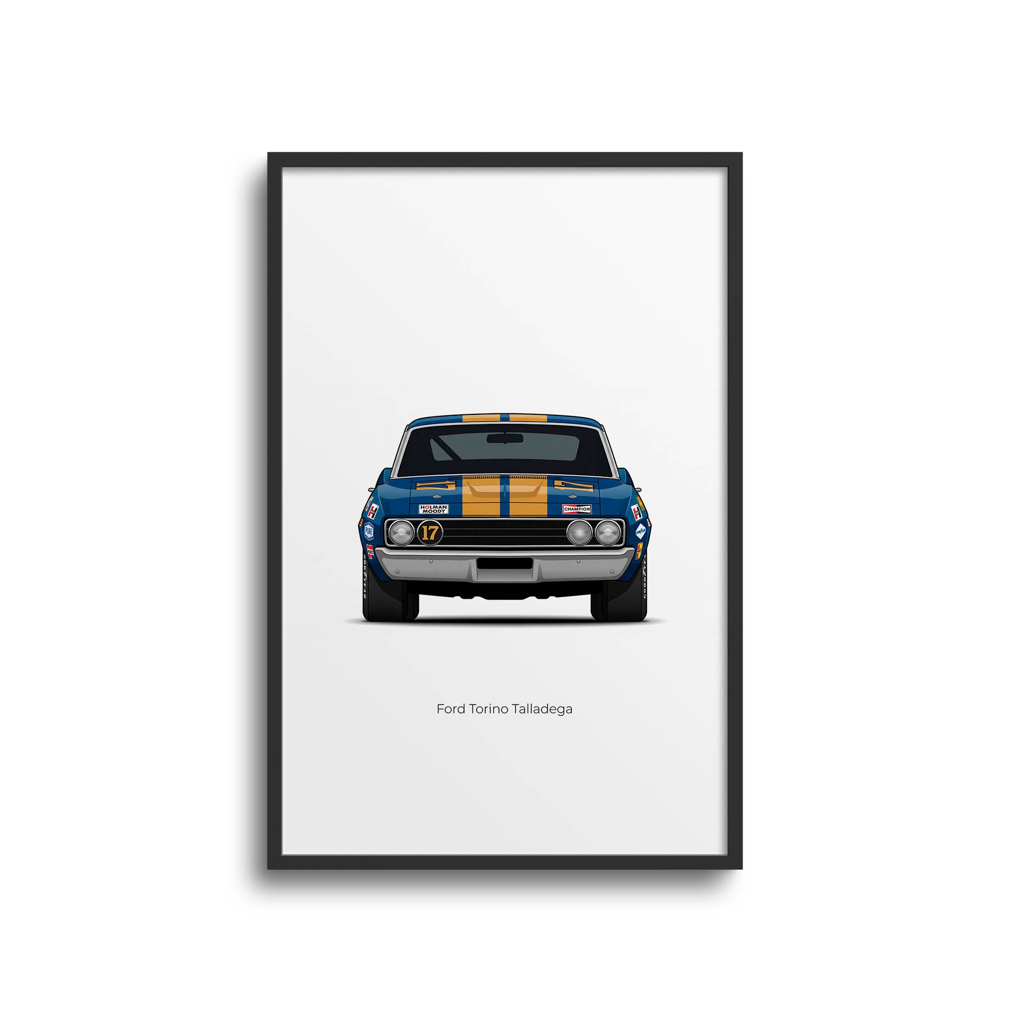 1969 Ford Torino Talladega David Pearson – Car Print