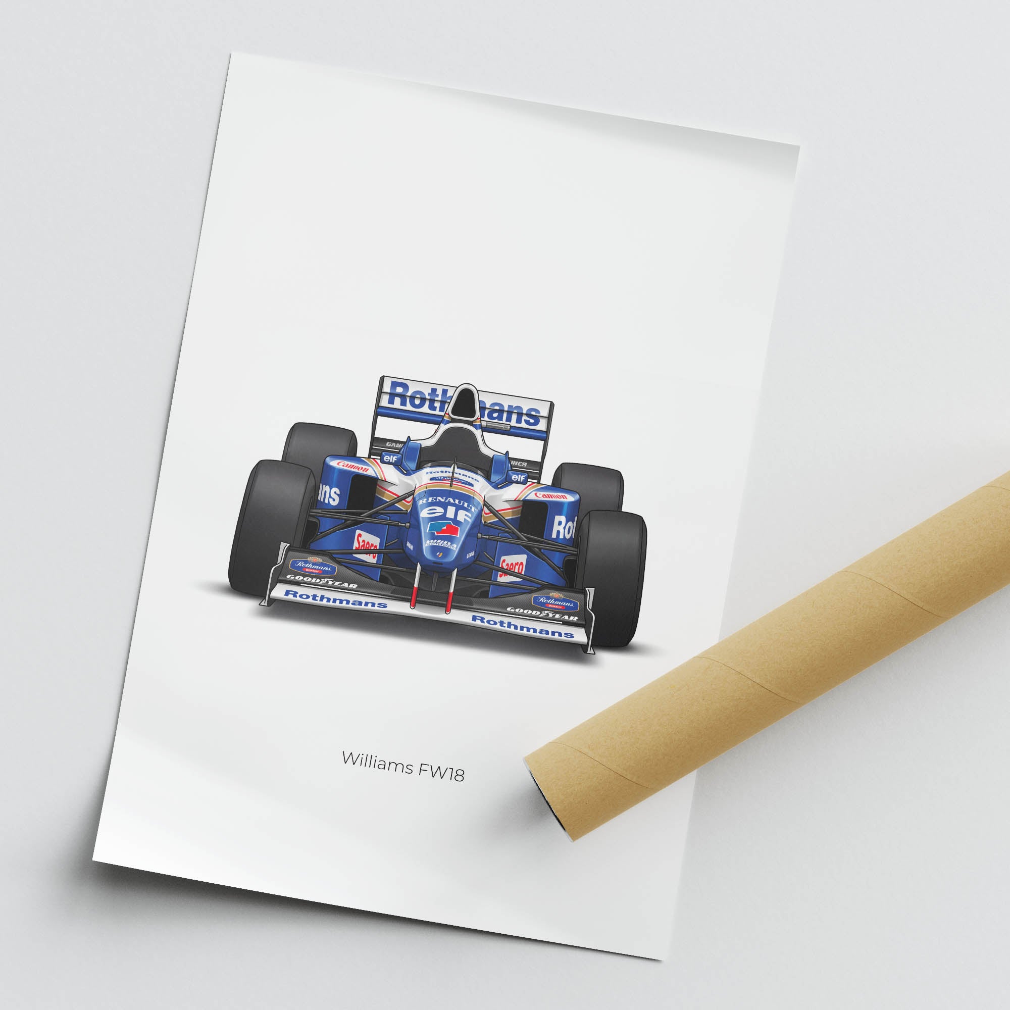 1996 Williams FW18 Damon Hill – Car Print