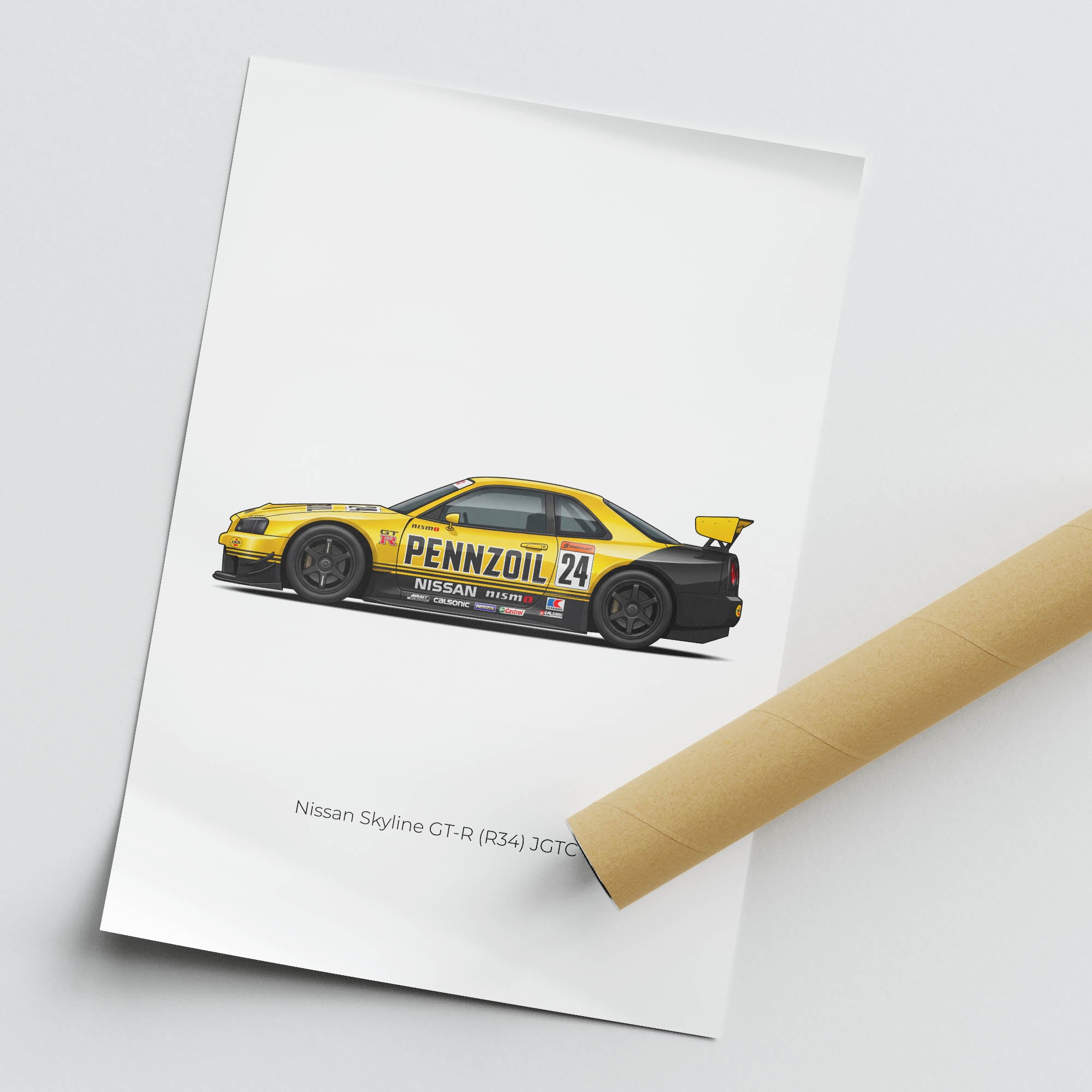 1999 Nissan Skyline GT R R34 JGTC – Car Print (Side)