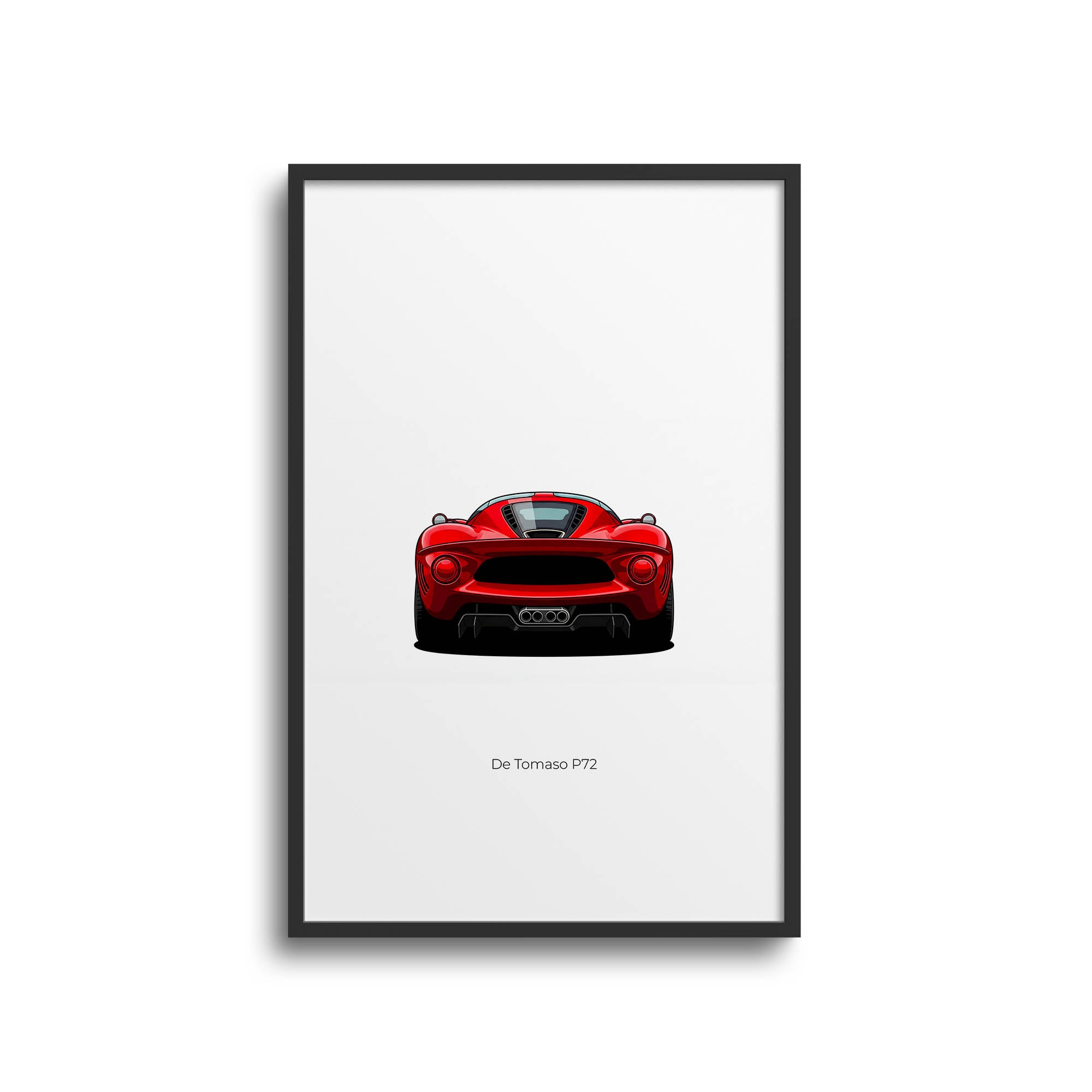 2023 De Tomaso P72 – Car Print (Back)