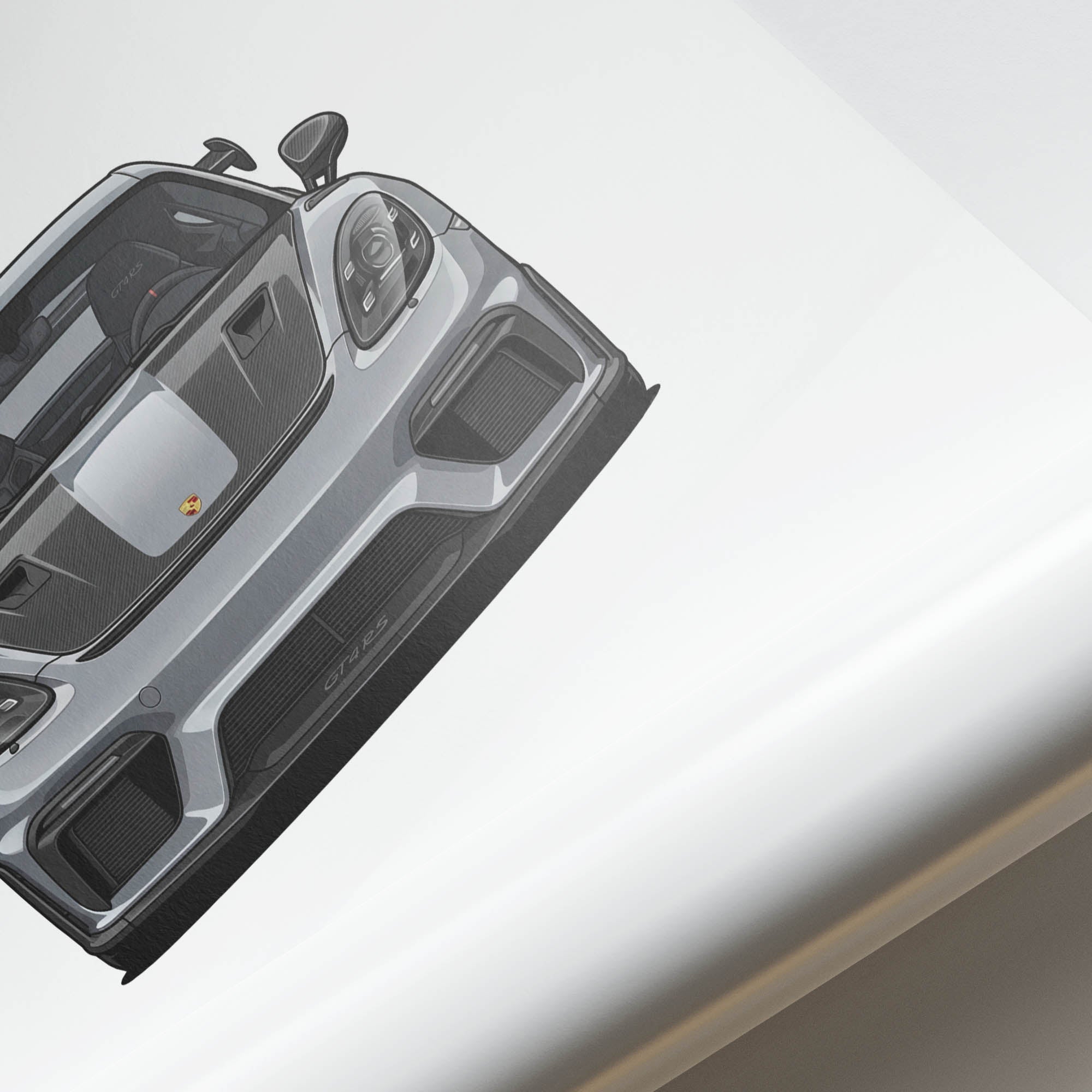 2022 Porsche 718 Cayman GT4 RS Arctic – Car Print