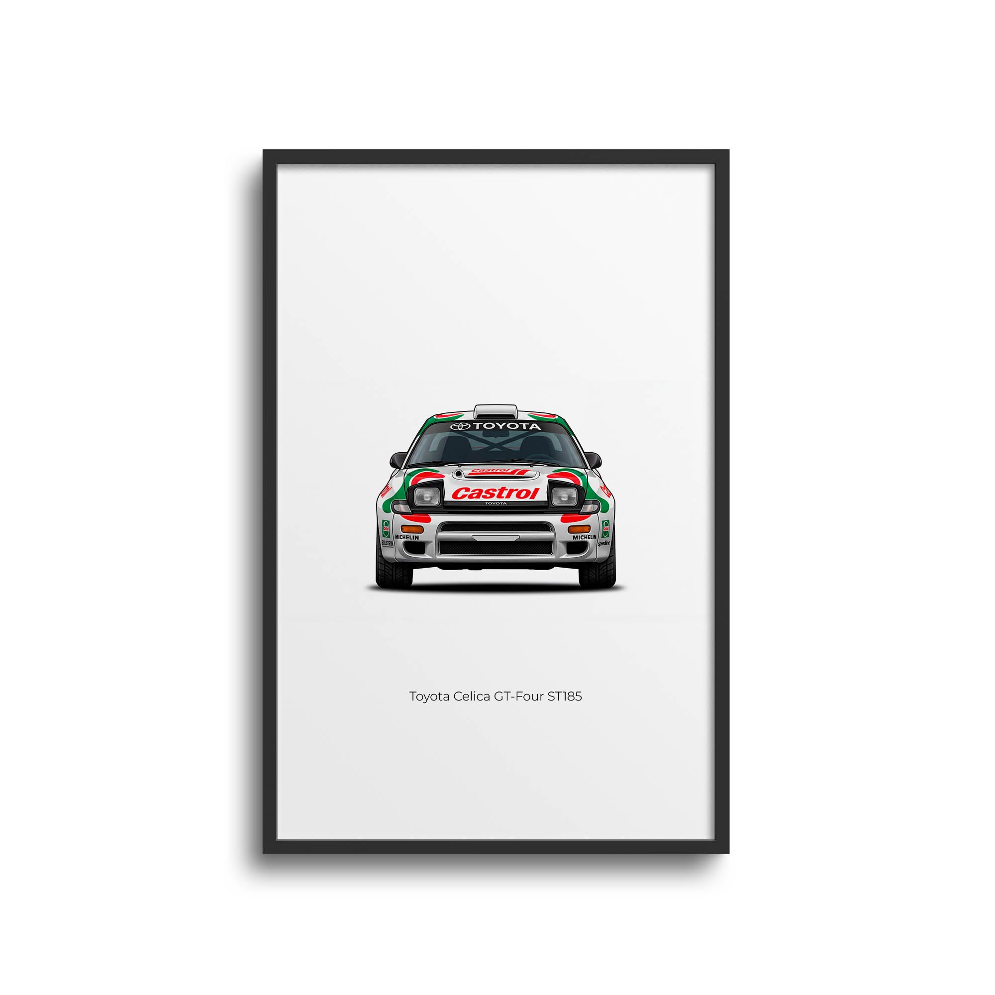 Toyota Celica Poster – 1992 GT Four St185 Rally Car Print Featuring Carlos Sainz