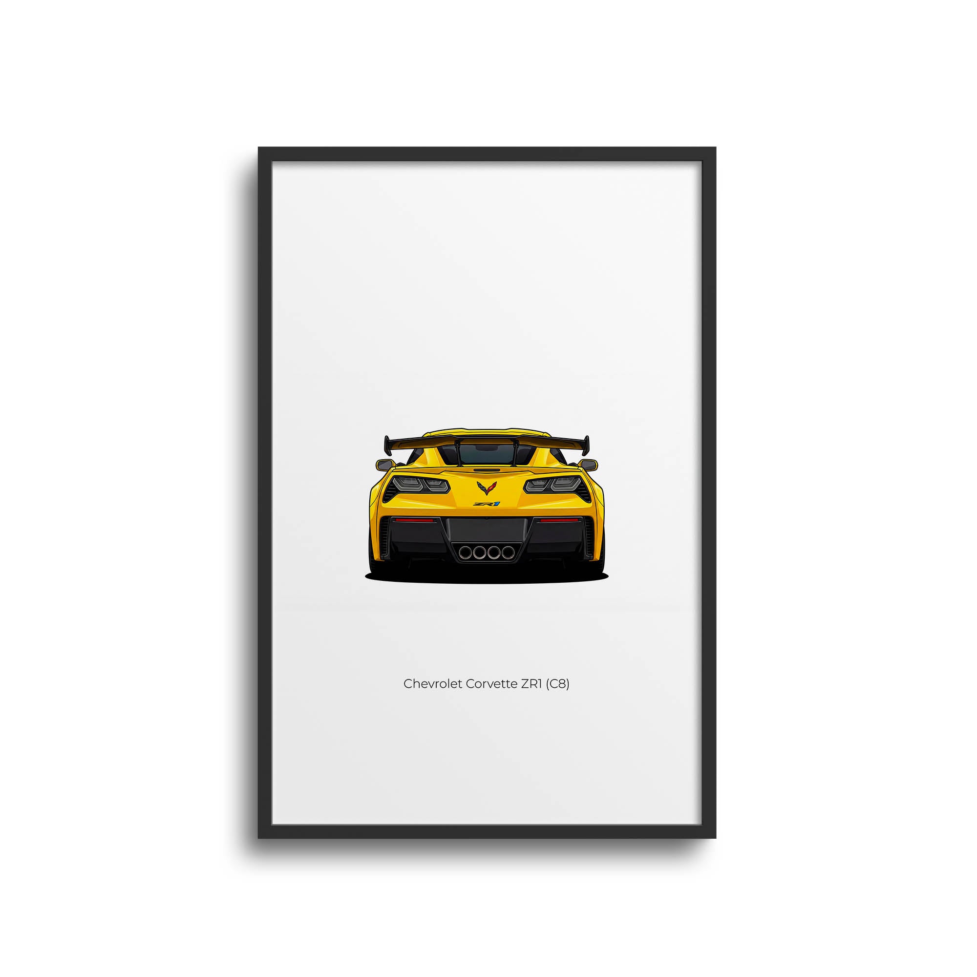 2025 Chevrolet Corvette ZR1 C8 – Car Print (Back)