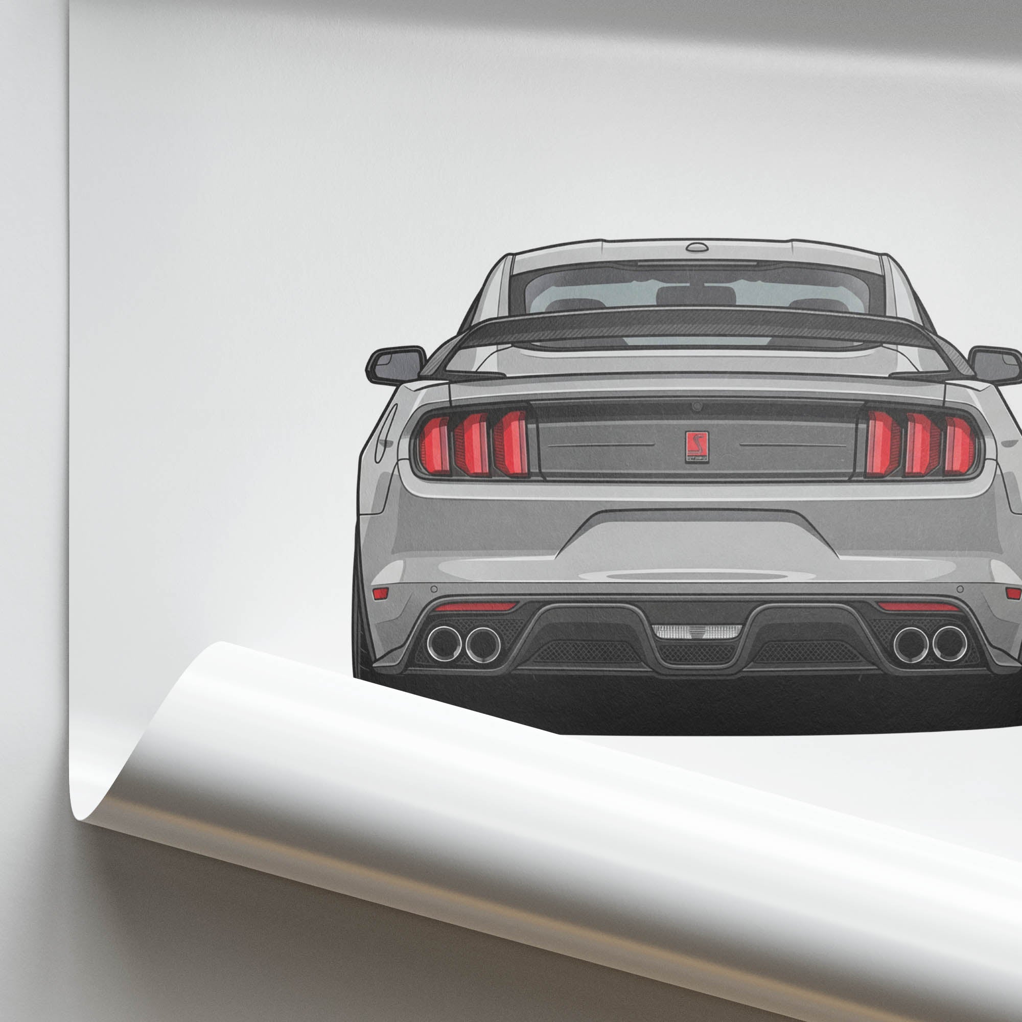 2016 Ford Mustang Shelby GT350R Avalanche – Car Print (Back)
