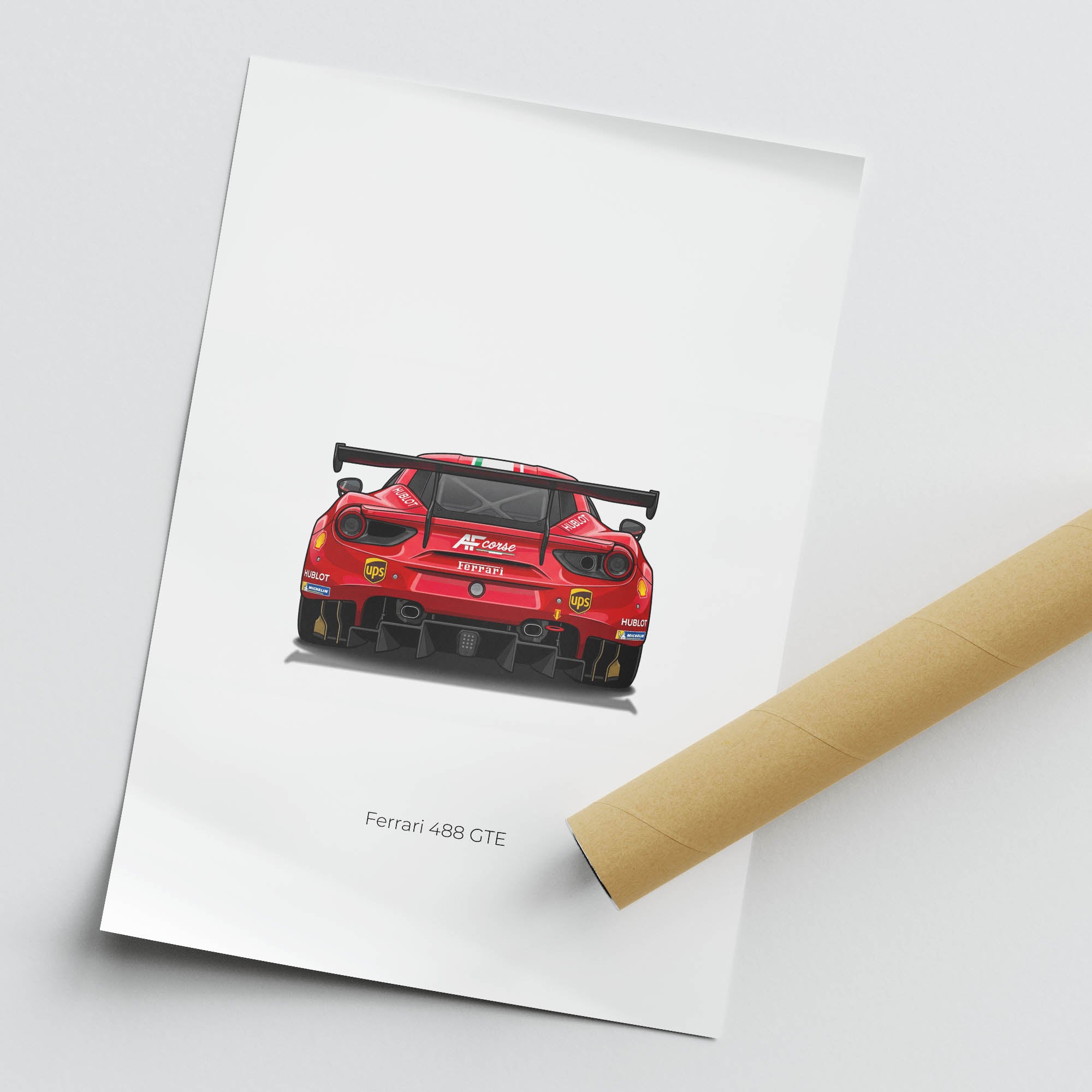 2016 Ferrari 488 GTE AF Corse – Car Print