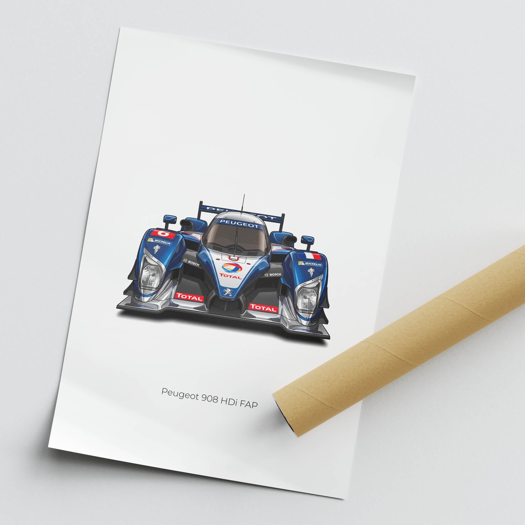 2009 Peugeot 908 Hdi Fap Team Peugeot Total – Car Print