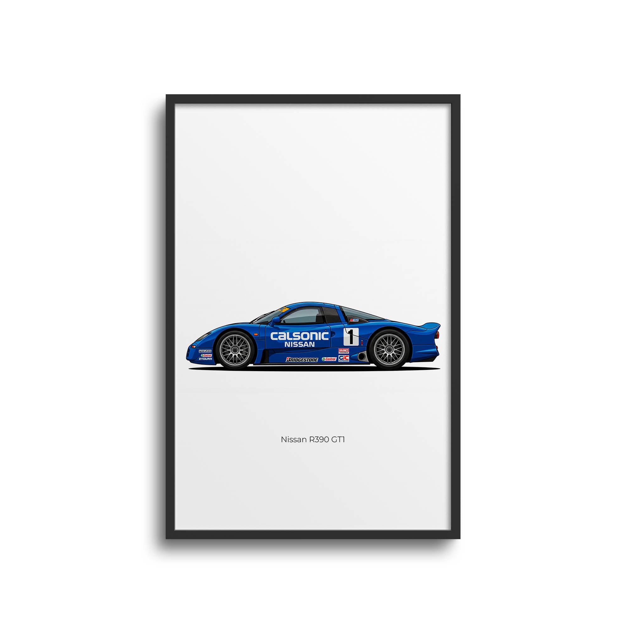 1998 Nissan R390 GT1 Calsonic – Car Print (Side)
