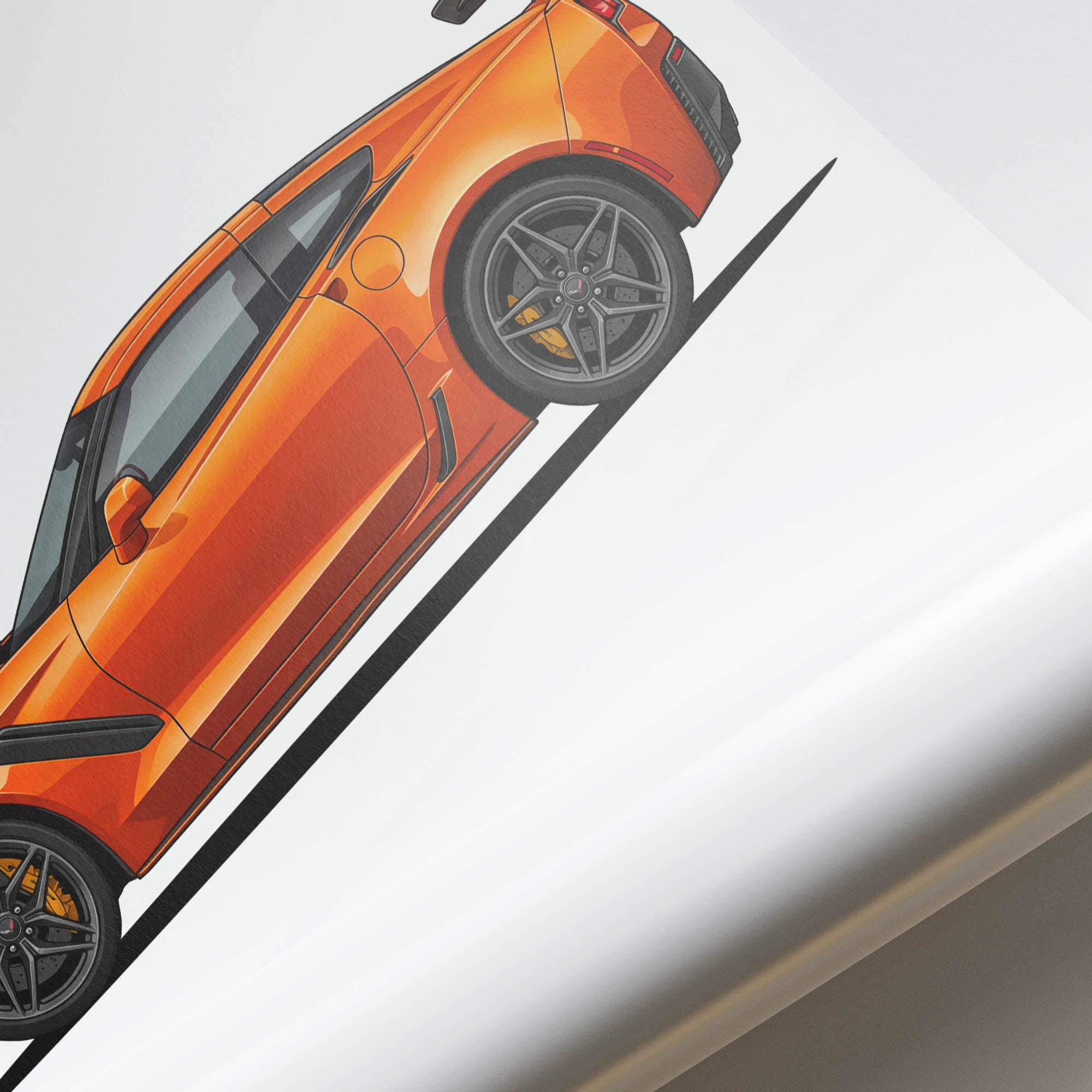 Chevrolet Corvette ZR1 Sports Car Poster - 2019 ZR1 C7 Sebring Orange Print