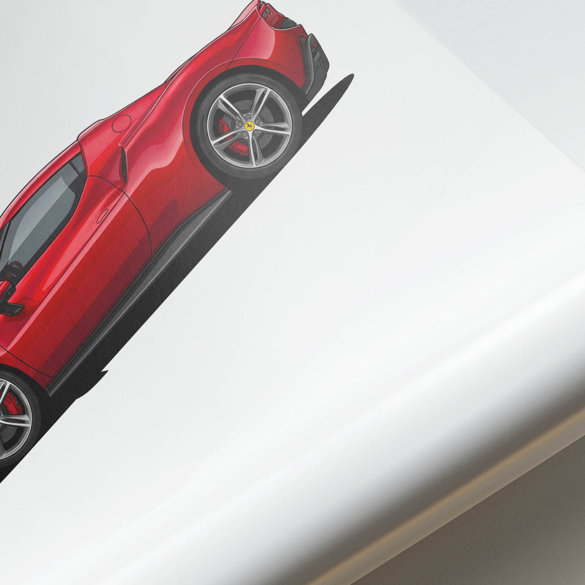 2022 Ferrari 296 Gtb – Car Print (Side)