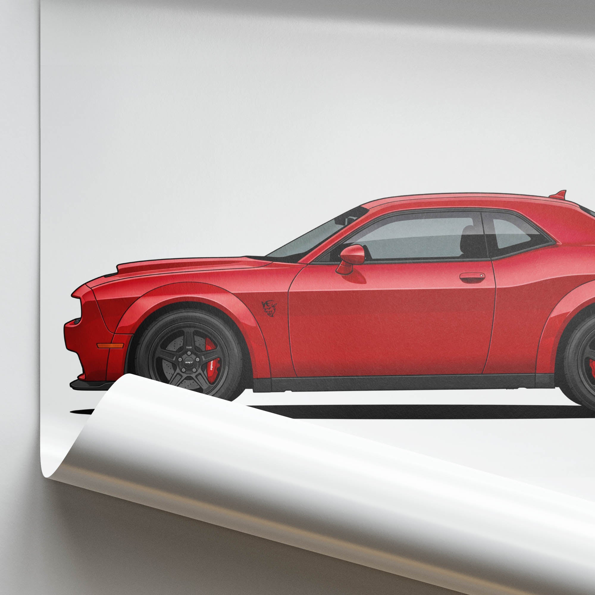 2018 Dodge Challenger SRT Demon Torred – Car Print (Side)
