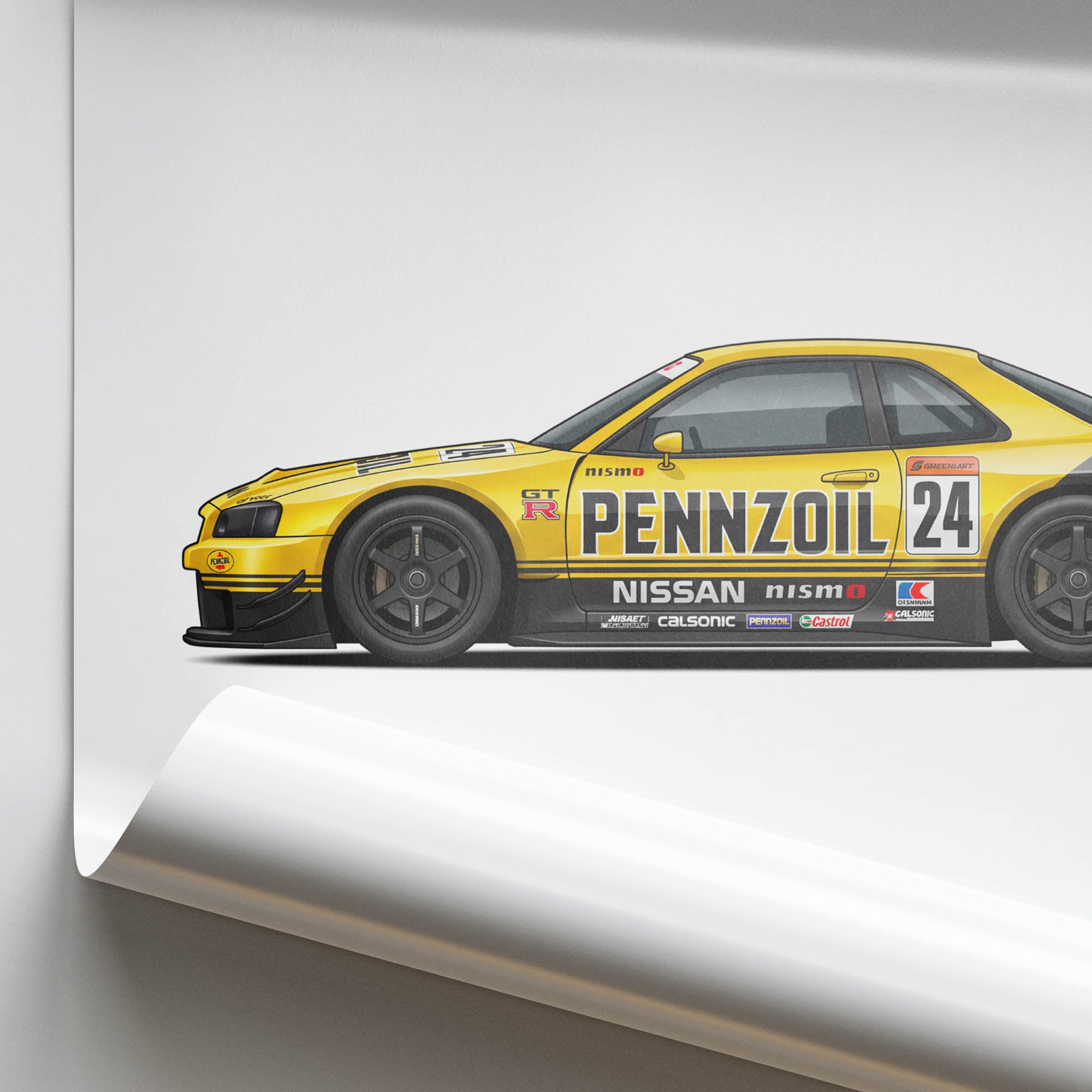 1999 Nissan Skyline GT R R34 JGTC – Car Print (Side)