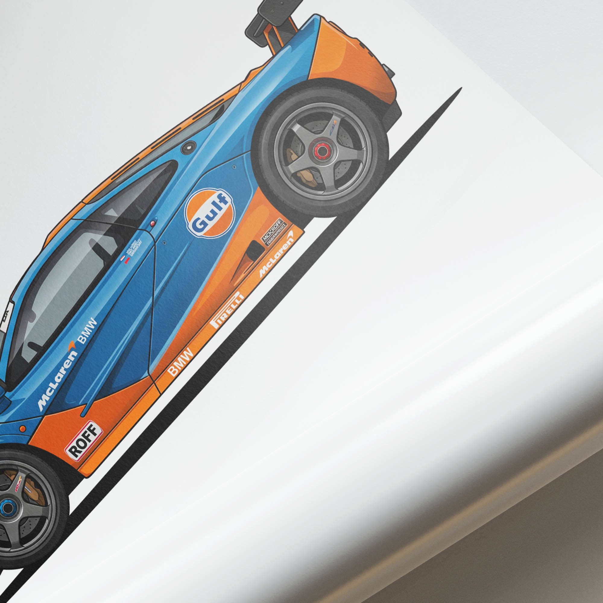 1997 McLaren GTR Longtail – Car Print (Side)