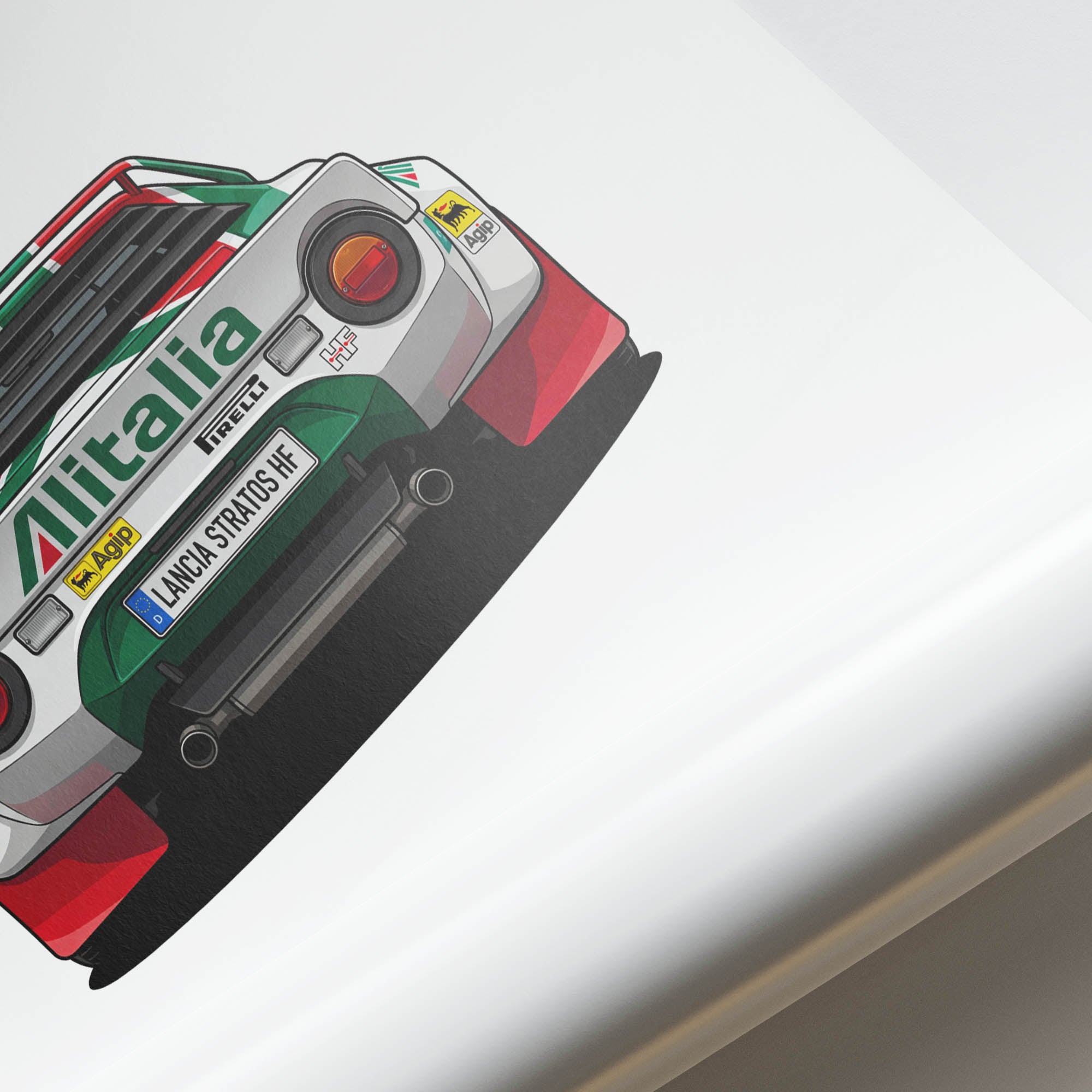 Lancia Stratos Poster – Vintage Racing Art | Classic Rally Print Wall Decor