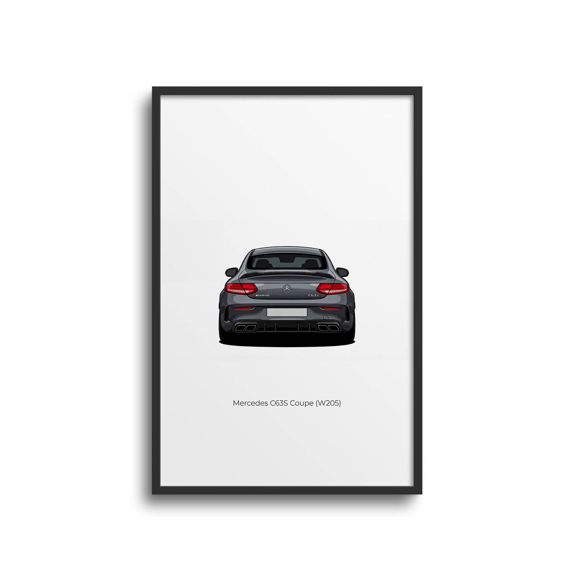 2021 Mercedes C63S Coupe W205 Selenite – Car Print