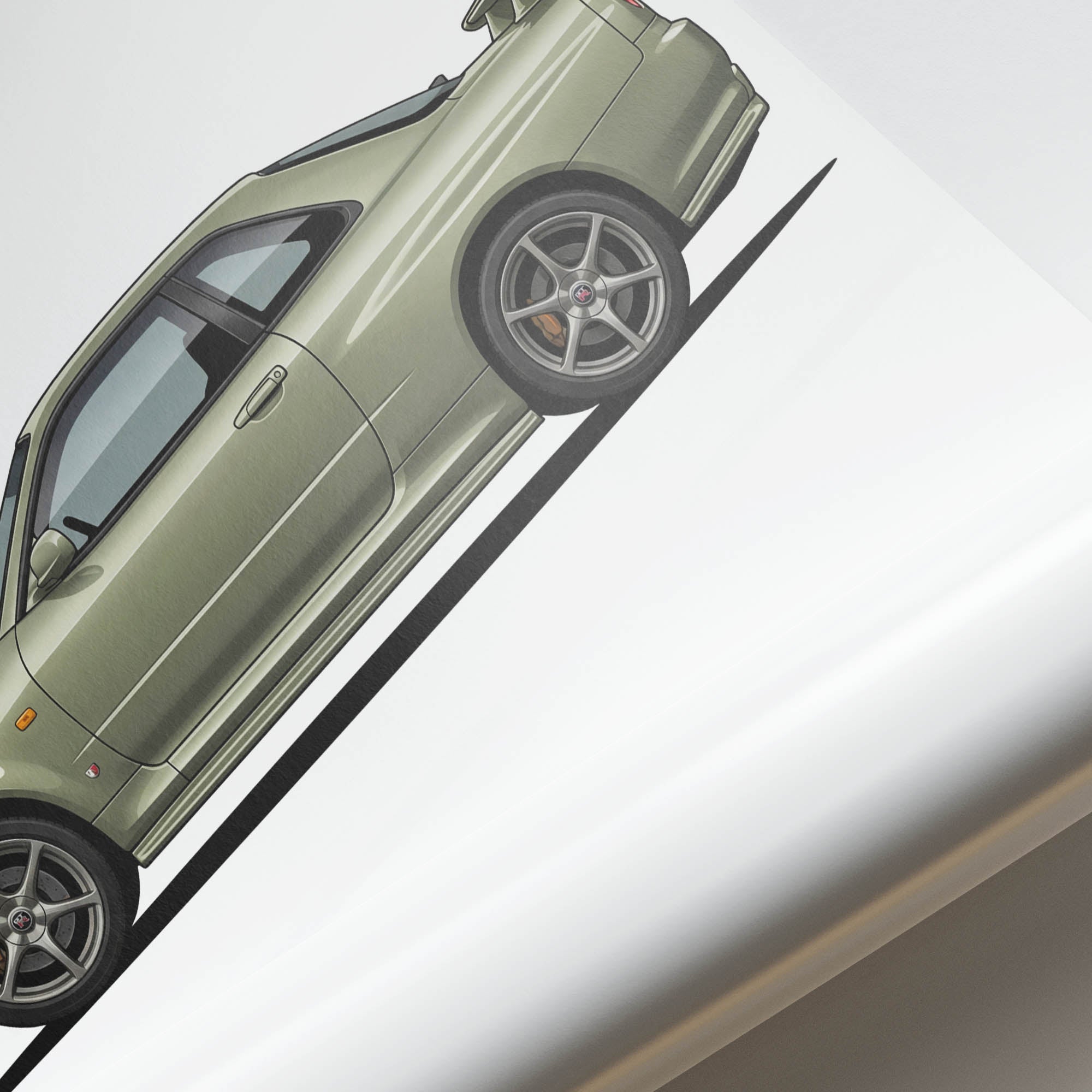 2001 Nissan Skyline GT R R34 M Spec N R – Car Print (Side)