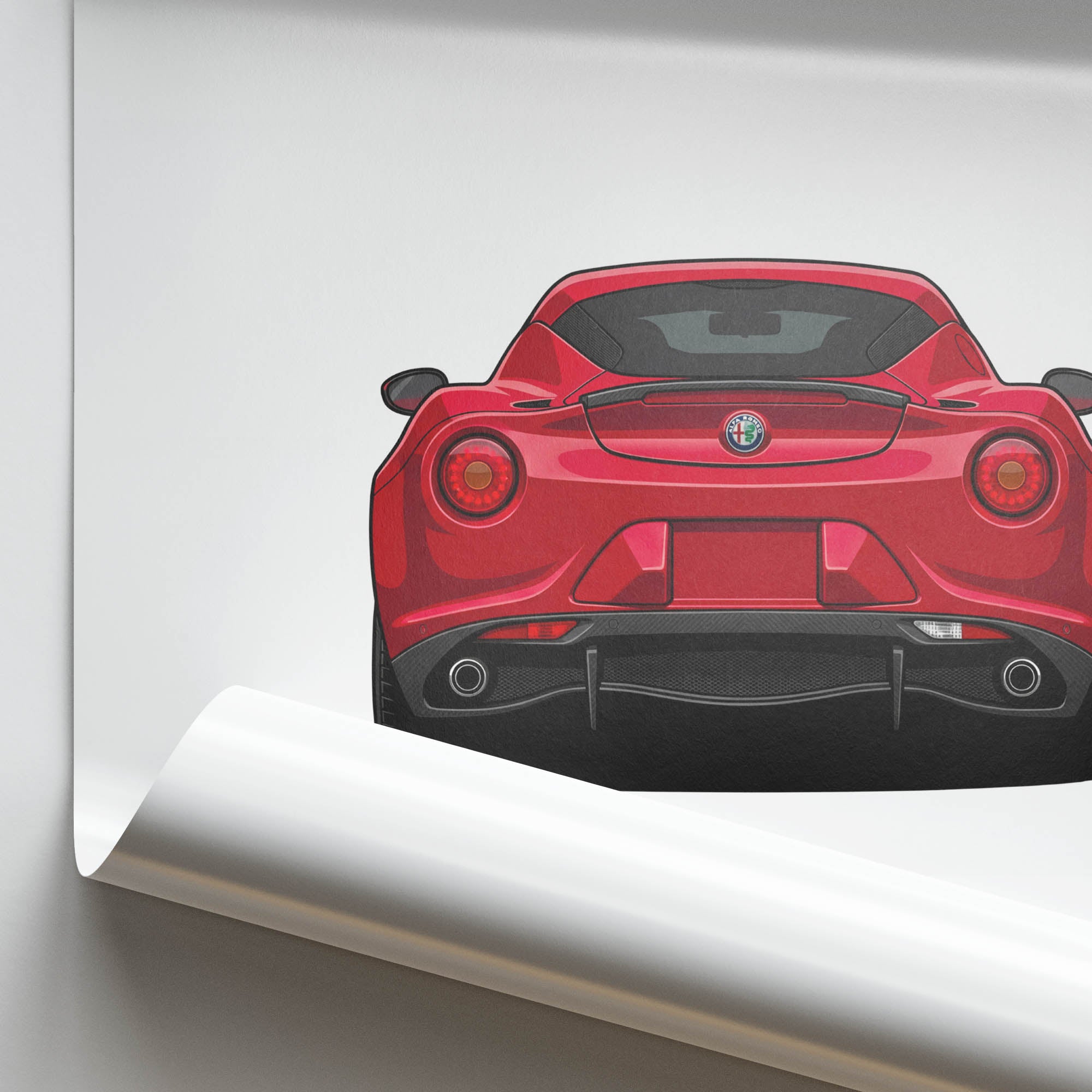 2014 Alfa Romeo 4C Alfa – Car Print (Back)