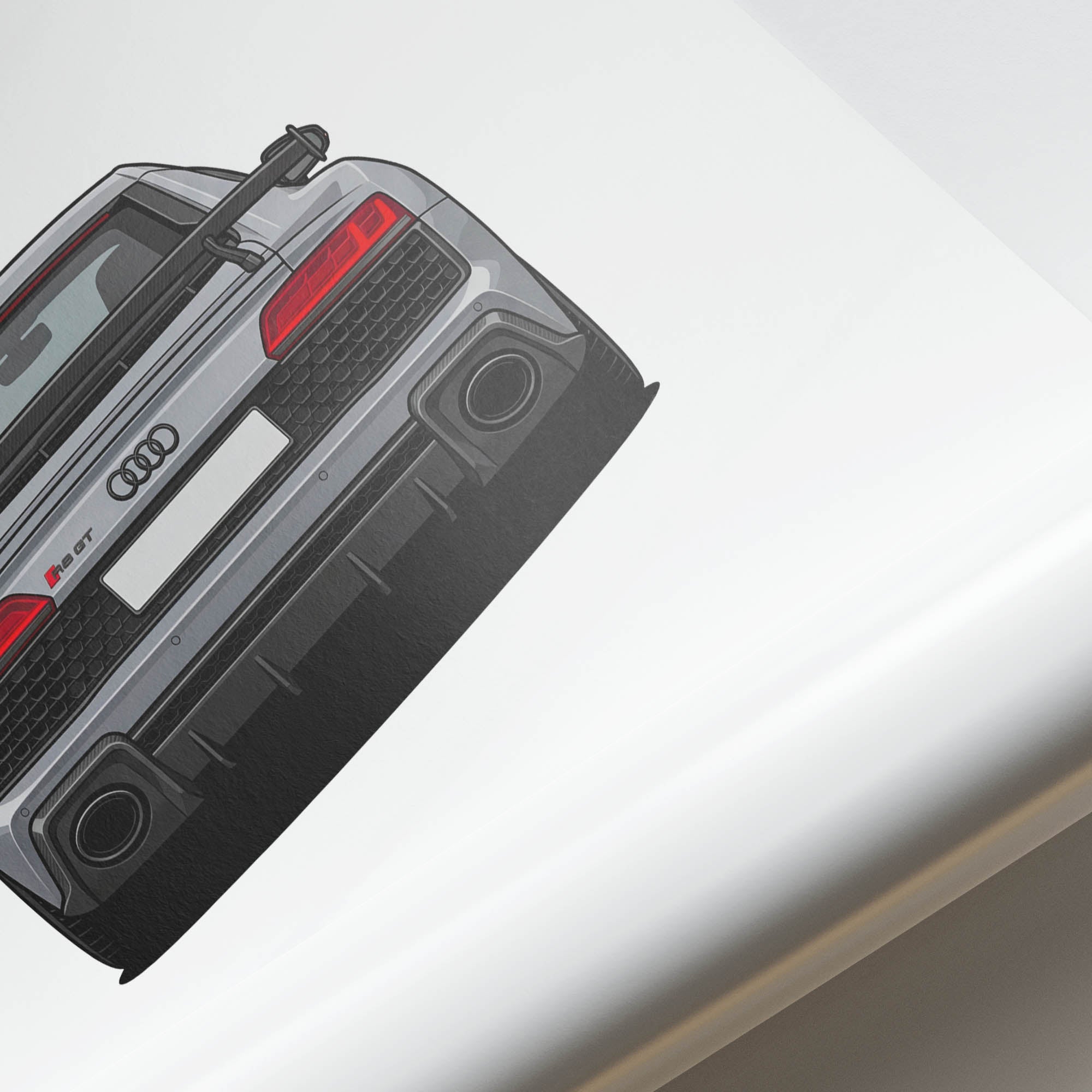 2023 Audi R8 Coupe V10 GT Rwd Suzuka – Car Print (Back)