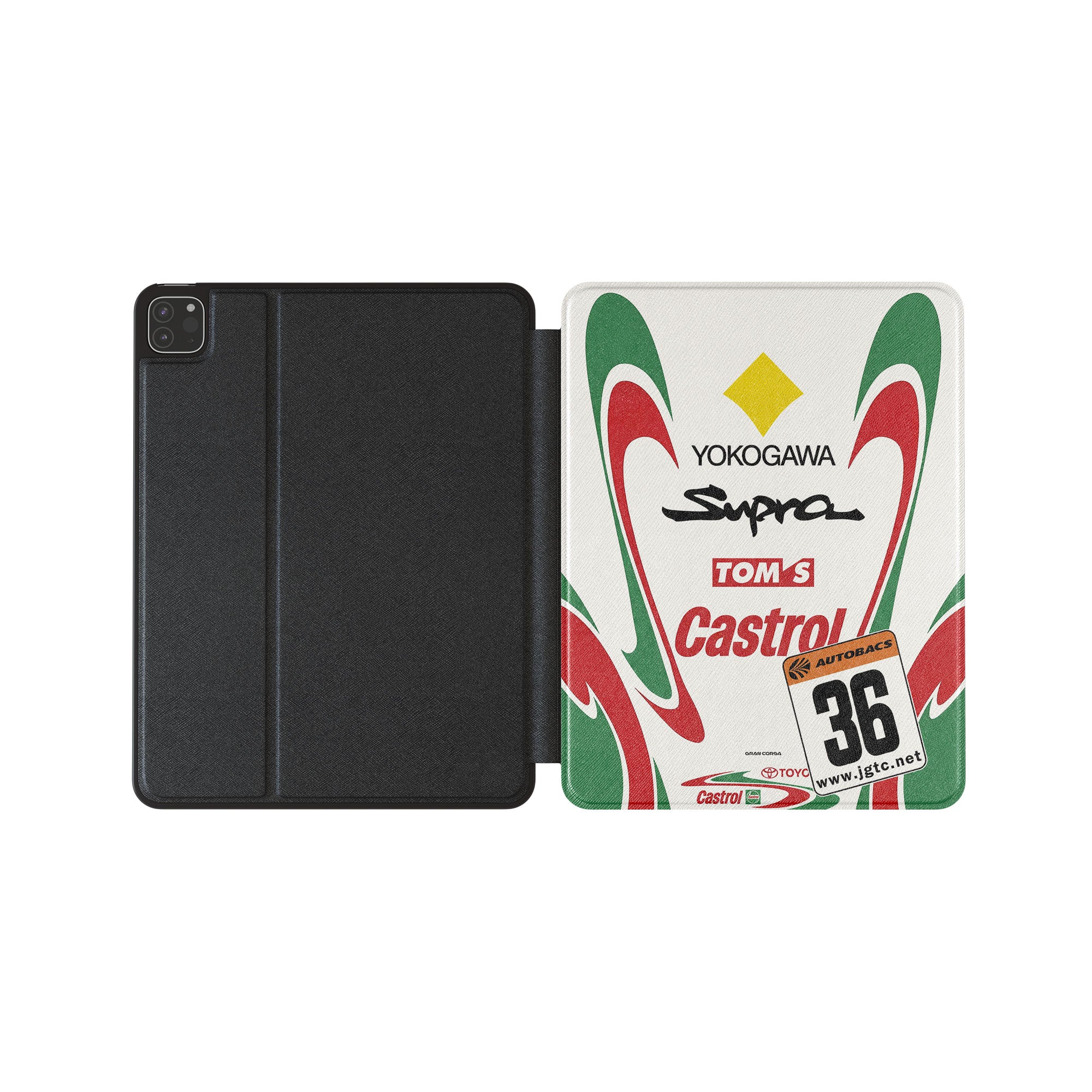 Toyota SUPRA iPad Case - 1997 Castrol Tom's JGTC Racing Design Tablet Cover