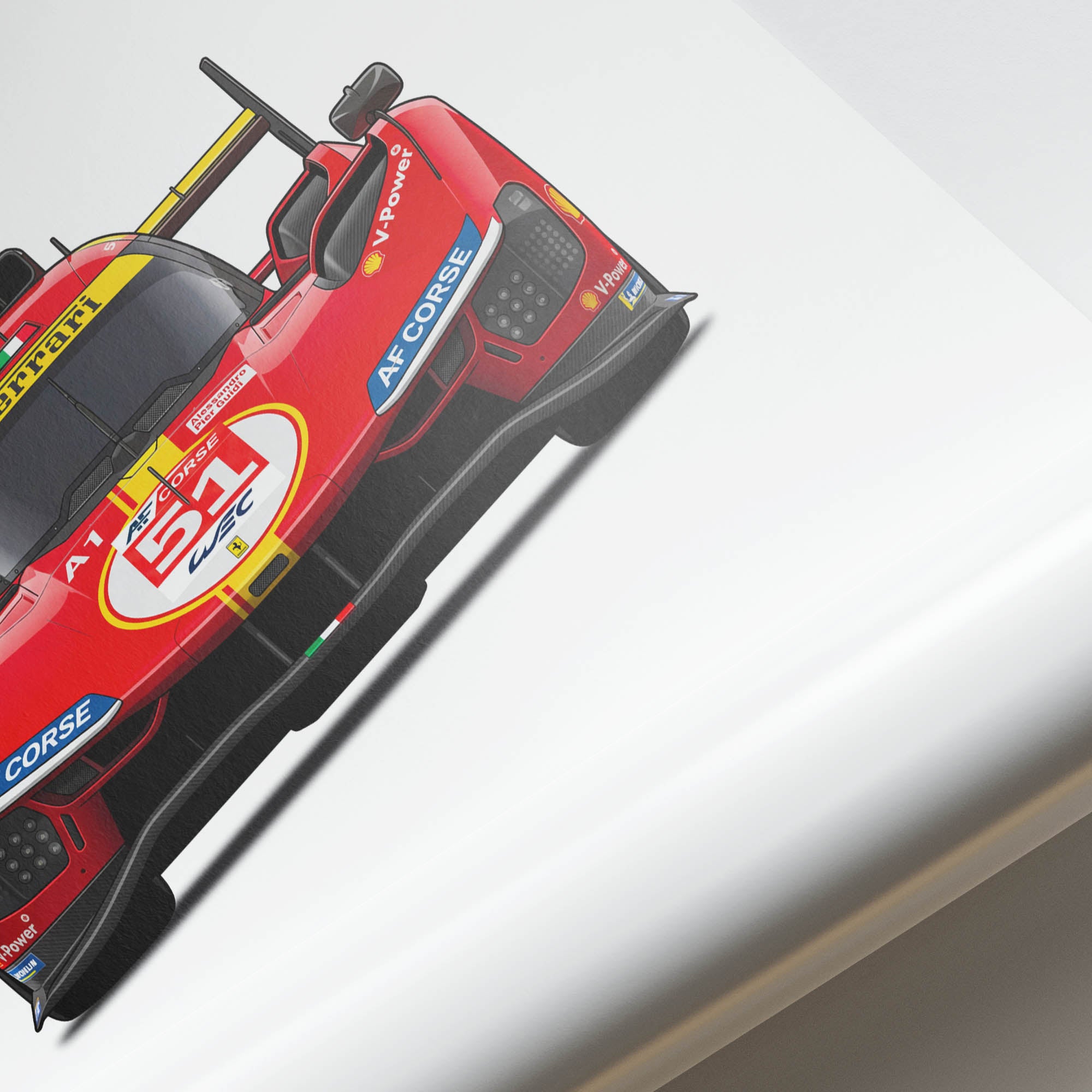 2023 Ferrari 499P 51 Alessandro Pier Guidi – Car Print
