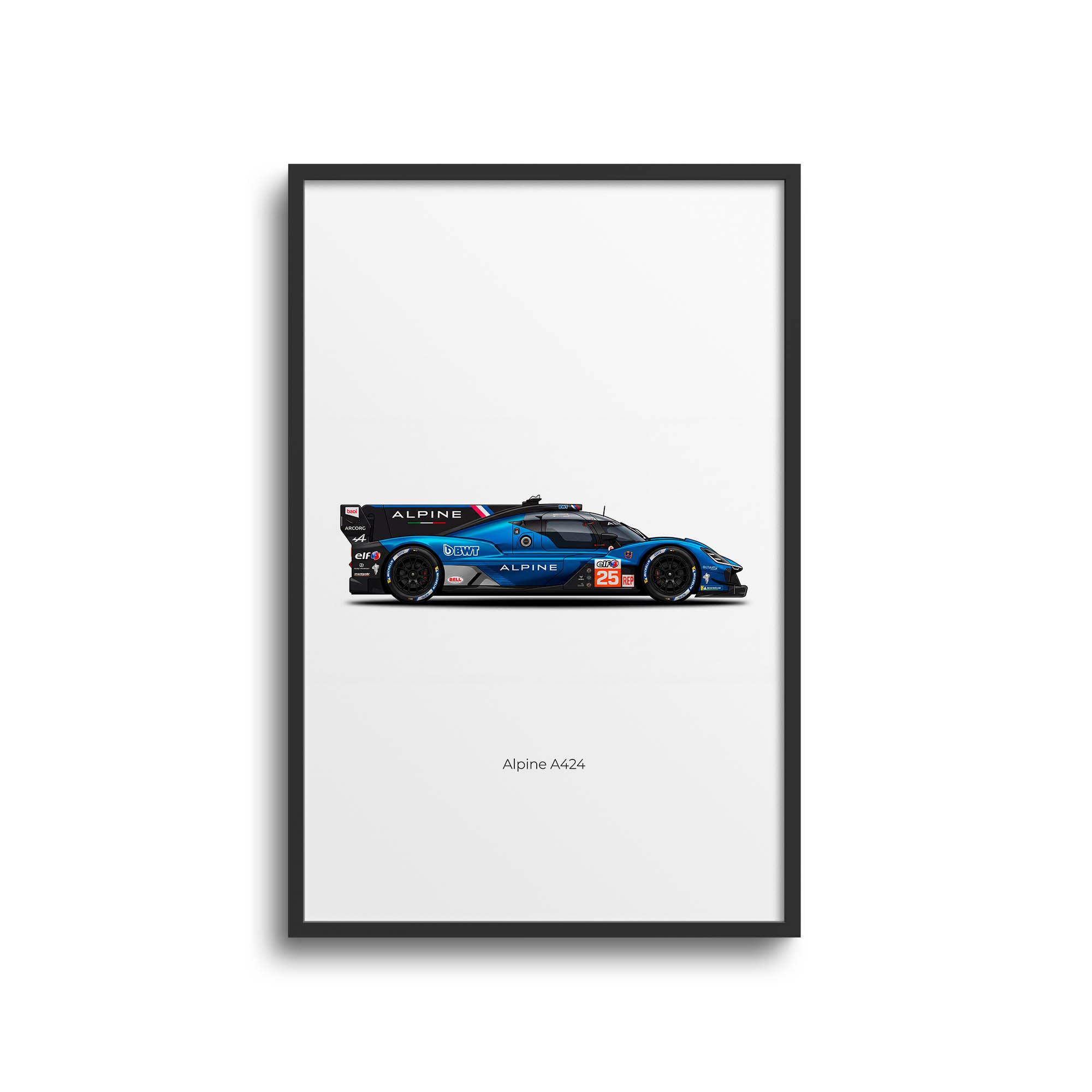 2025 Alpine A424 Alpine Endurance Team – Car Print (Side)
