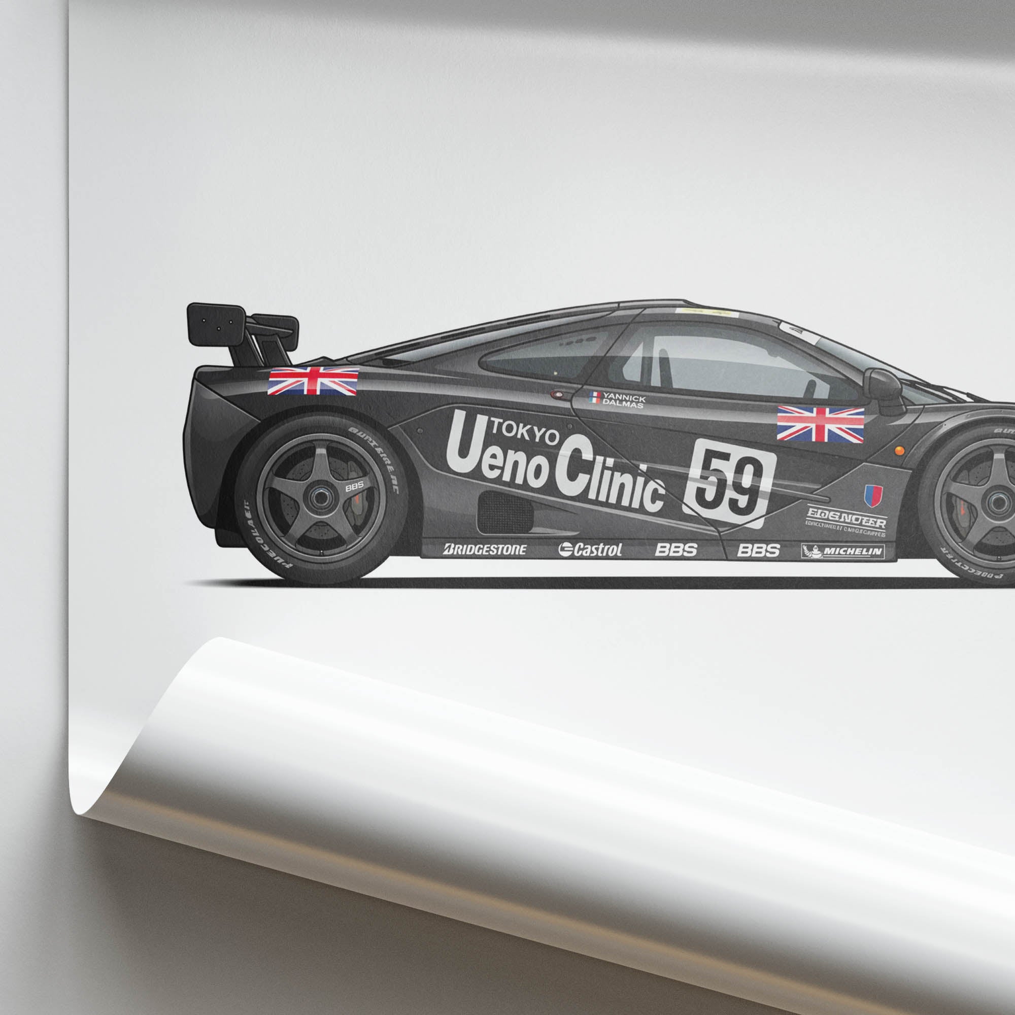 1995 McLaren GTR Yannick Dalmas Tokyo – Car Print (Side)