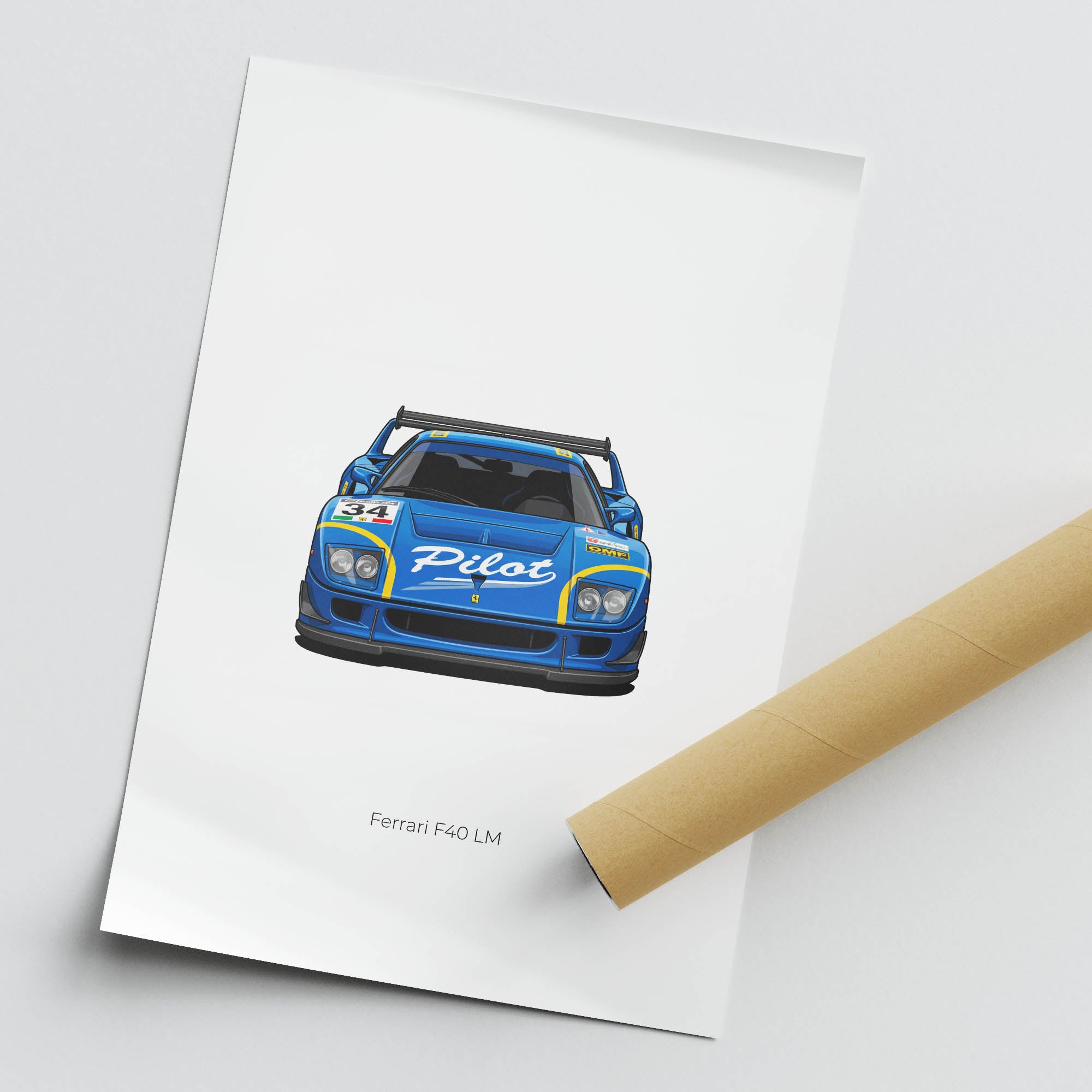 1995 Ferrari F40 LM Pilot – Car Print