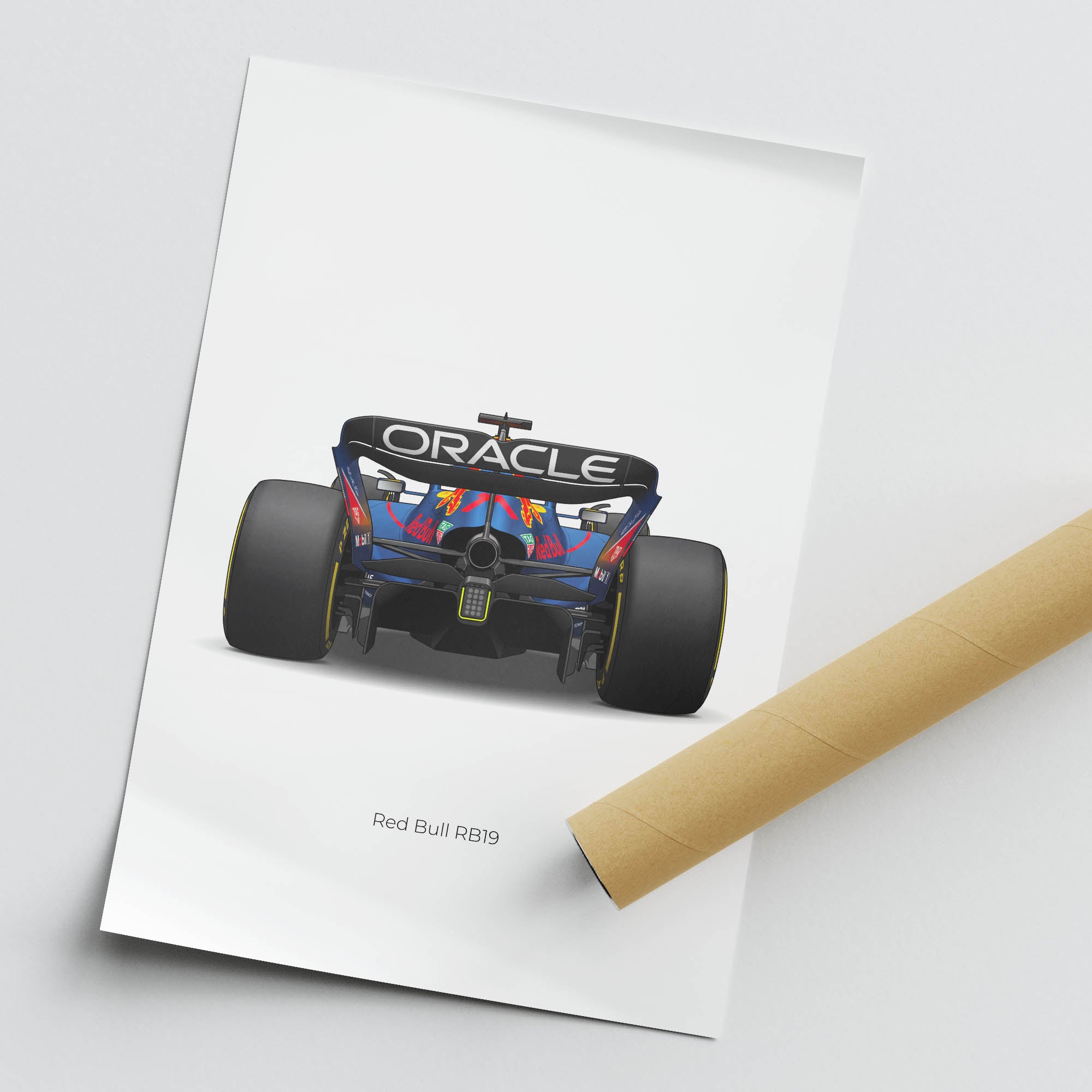 2023 Red Bull RB19 Max Verstappen Oracle Blue – Car Print