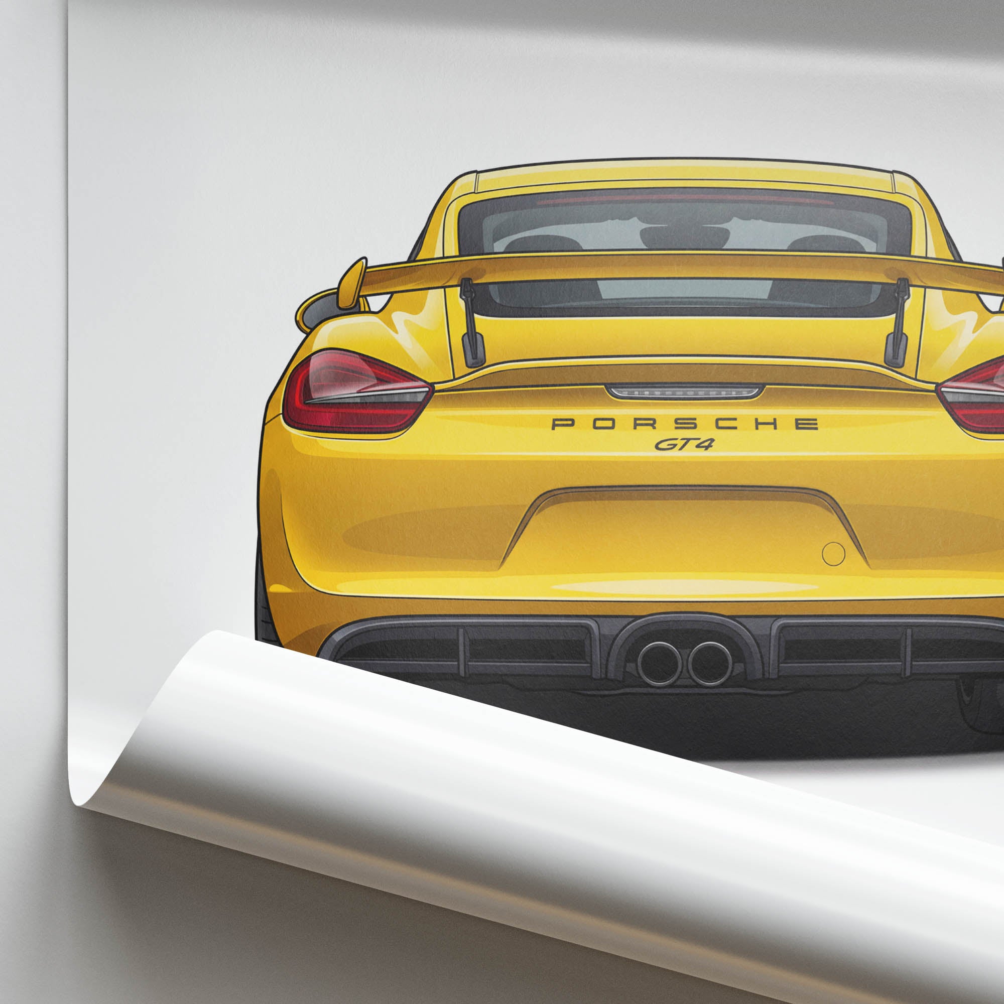 2016 Porsche Cayman GT4 – Car Print (Back)