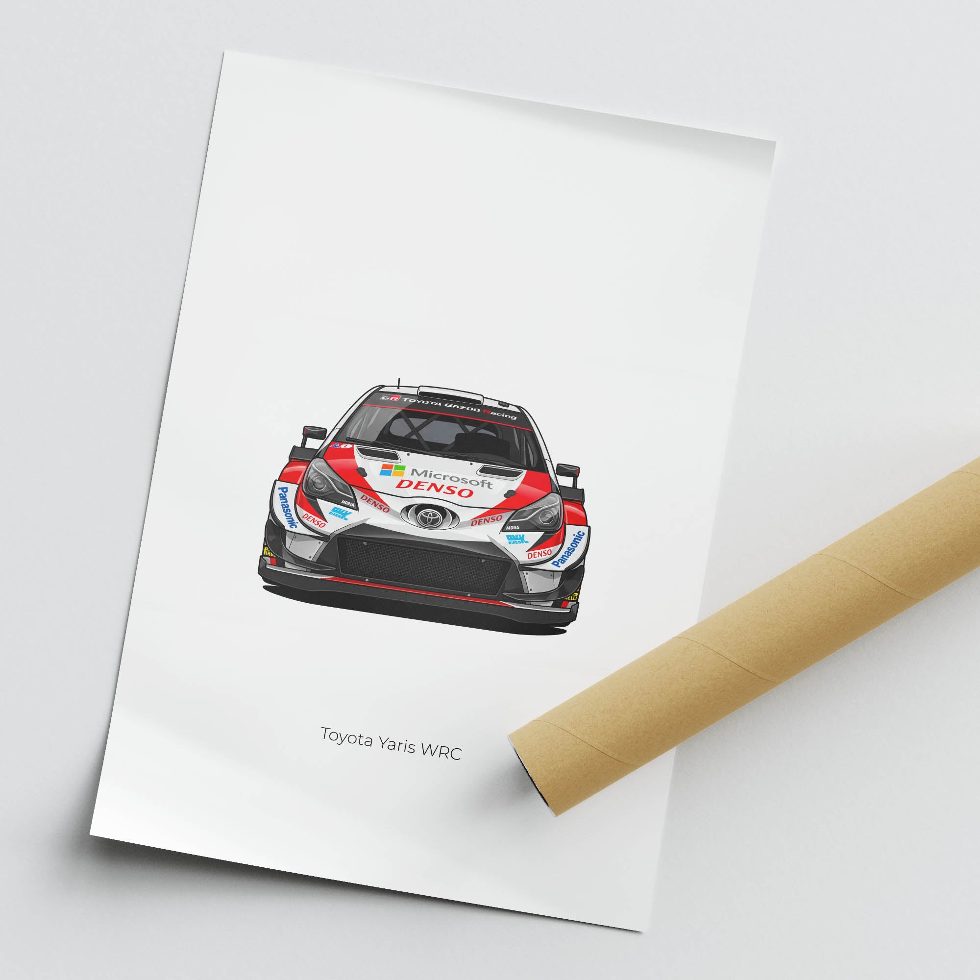 Toyota Yaris Poster – 2018 Gazoo Racing WRC Car Racing Art Print