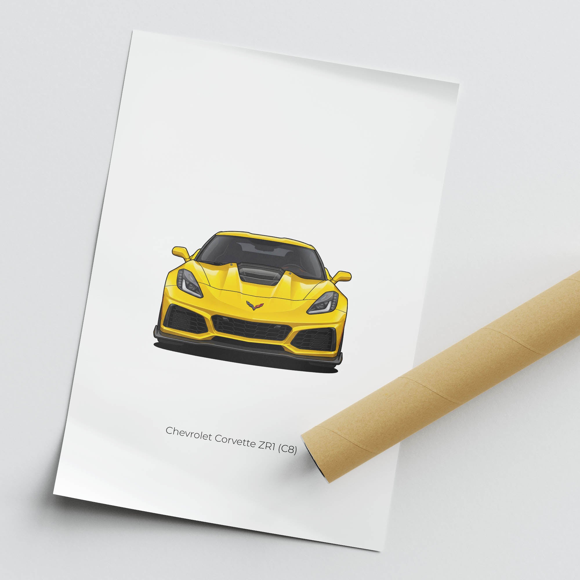 2025 Chevrolet Corvette ZR1 C8 – Car Print (Front)