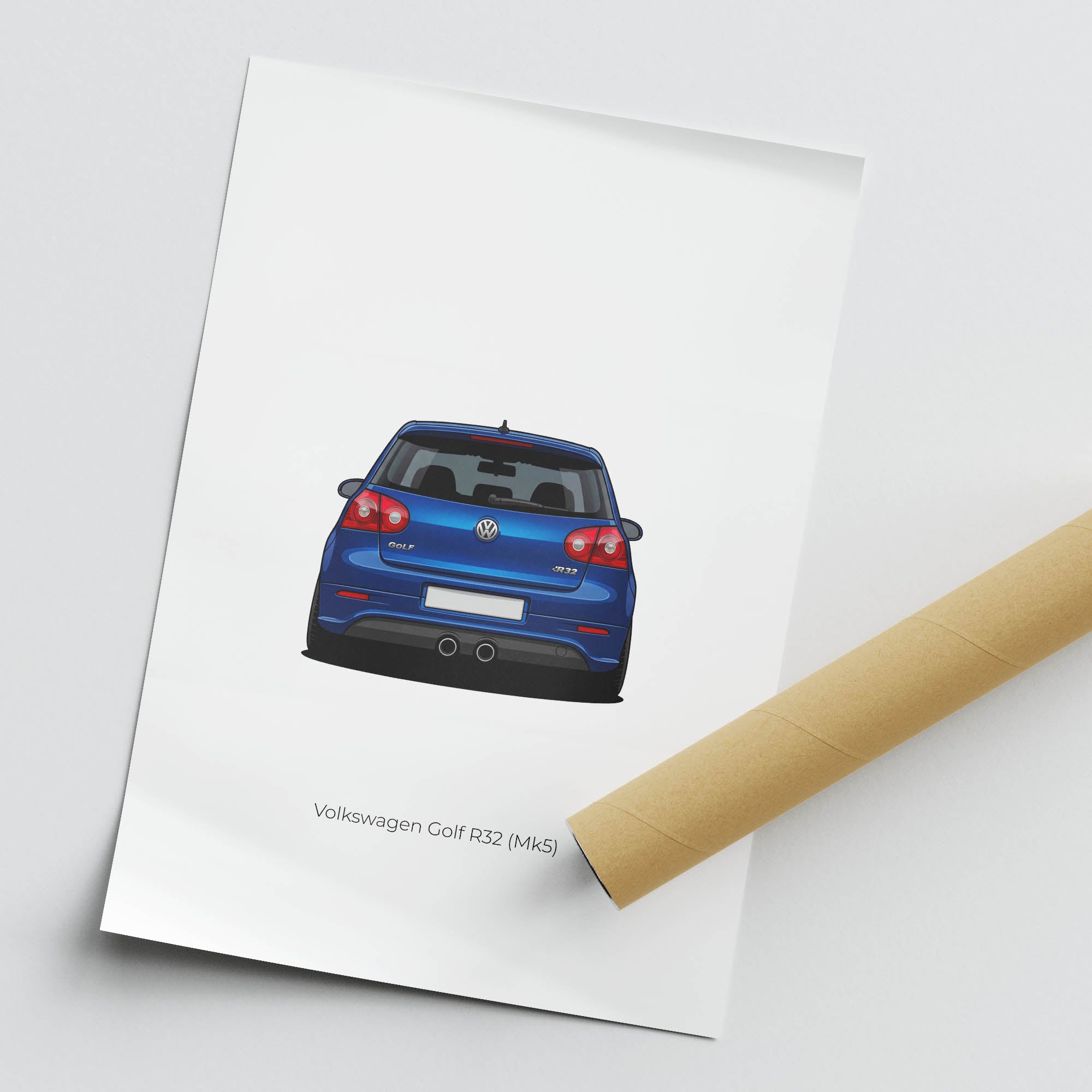 2005 Volkswagen Golf R32 MK5 Deep – Car Print