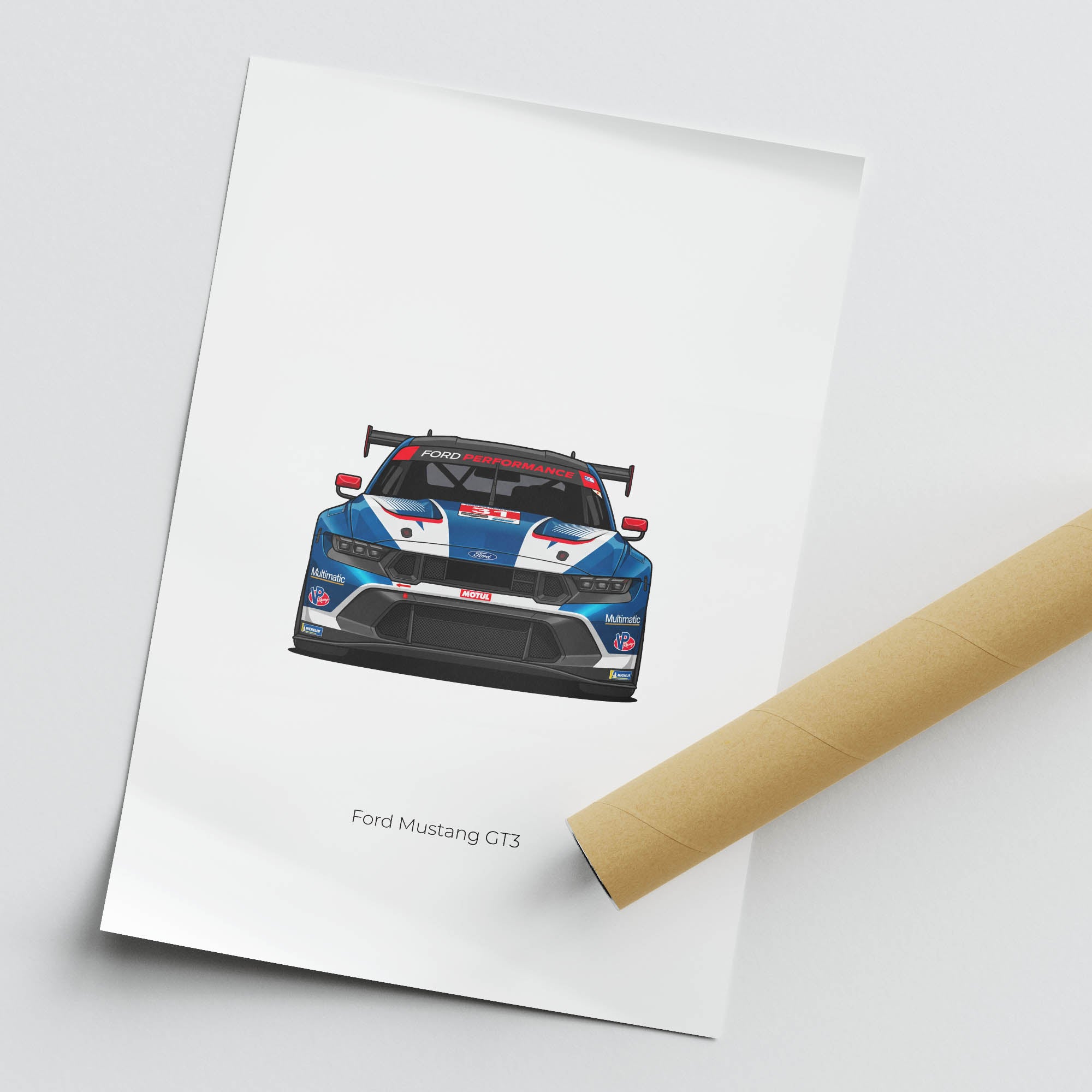 2024 Ford Mustang GT3 Ford Performance – Car Print