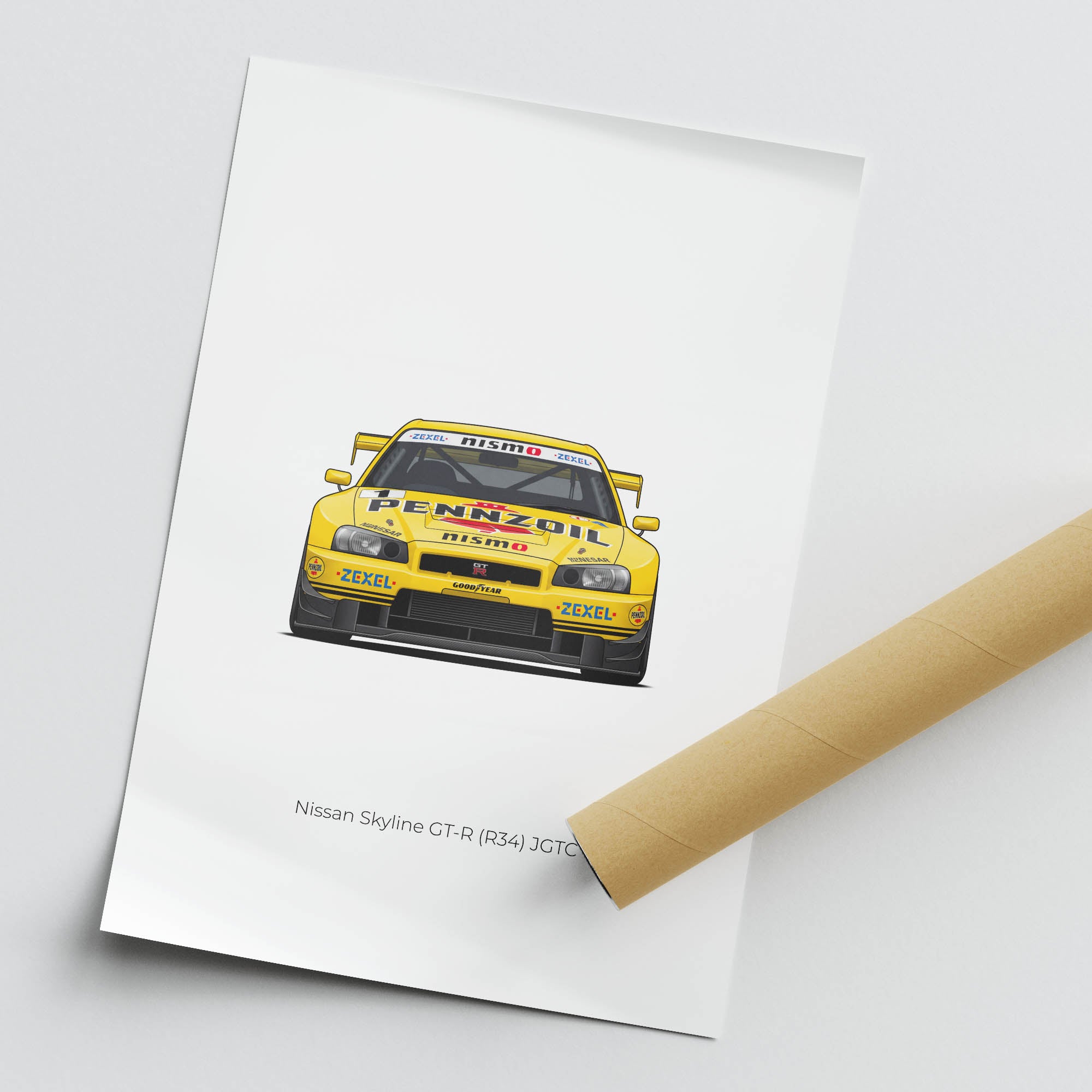 1999 Nissan Skyline GT R R34 JGTC Pennzoil – Car Print