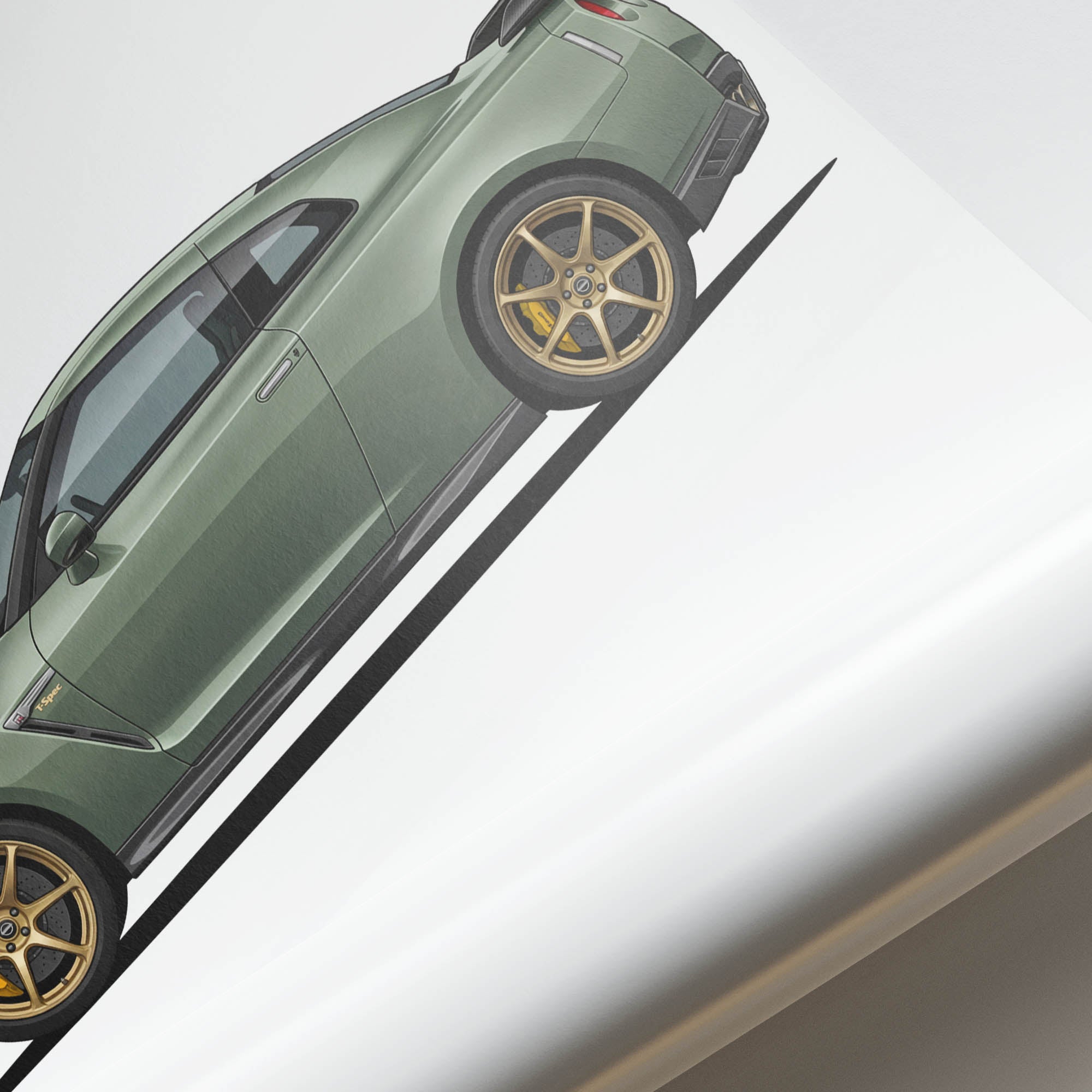 2024 Nissan GT R T Spec R35 Millennium Jade – Car Print