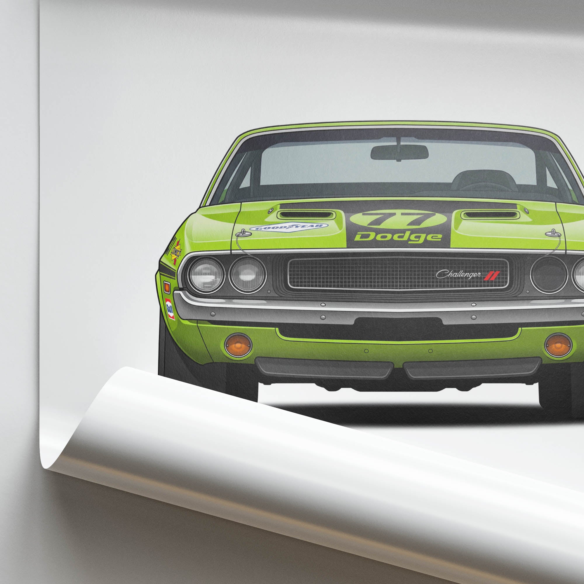 1970 Dodge Challenger Trans Am Sam Posey – Car Print