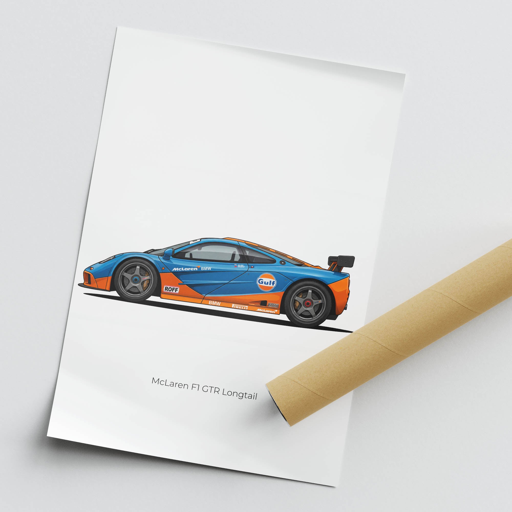 1997 McLaren GTR Longtail – Car Print (Side)