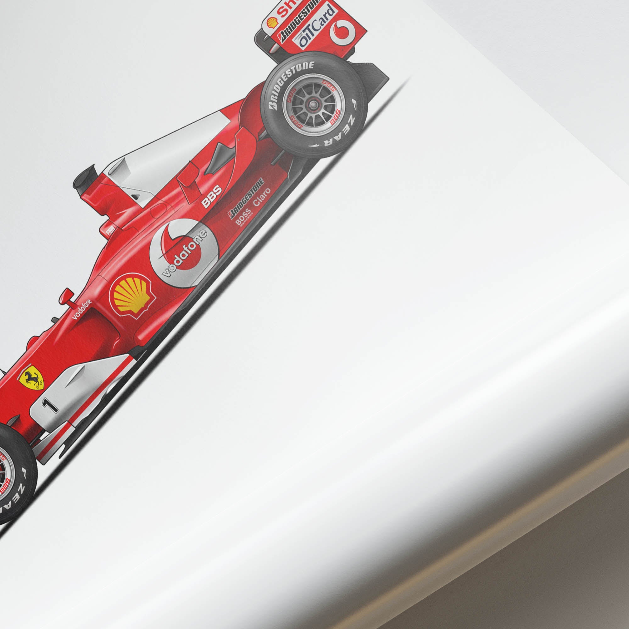 Ferrari F2004 Poster – Michael Schumacher Rosso Corsa Racing Art Print