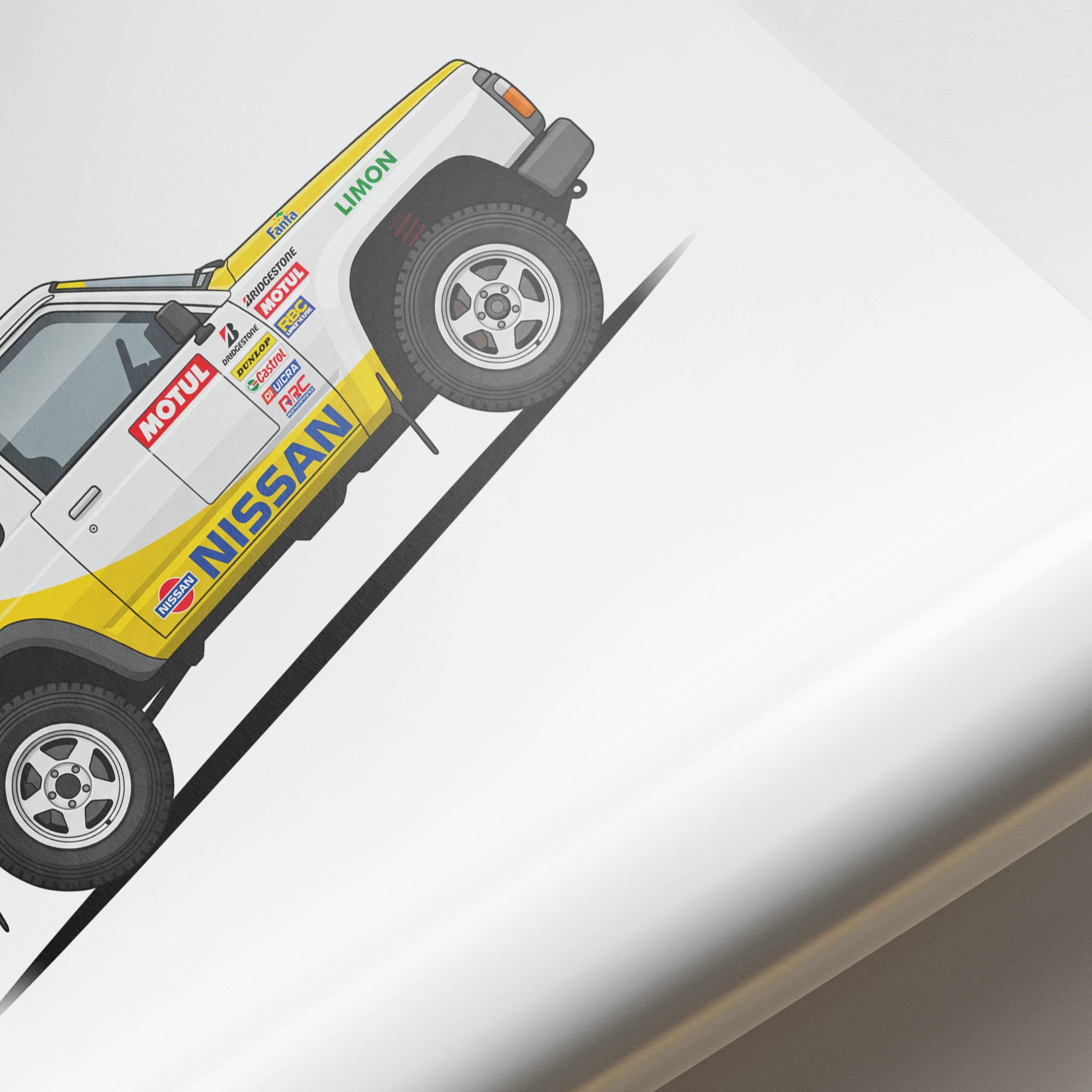 1991 Nissan Patrol Fanta Limon – Car Print