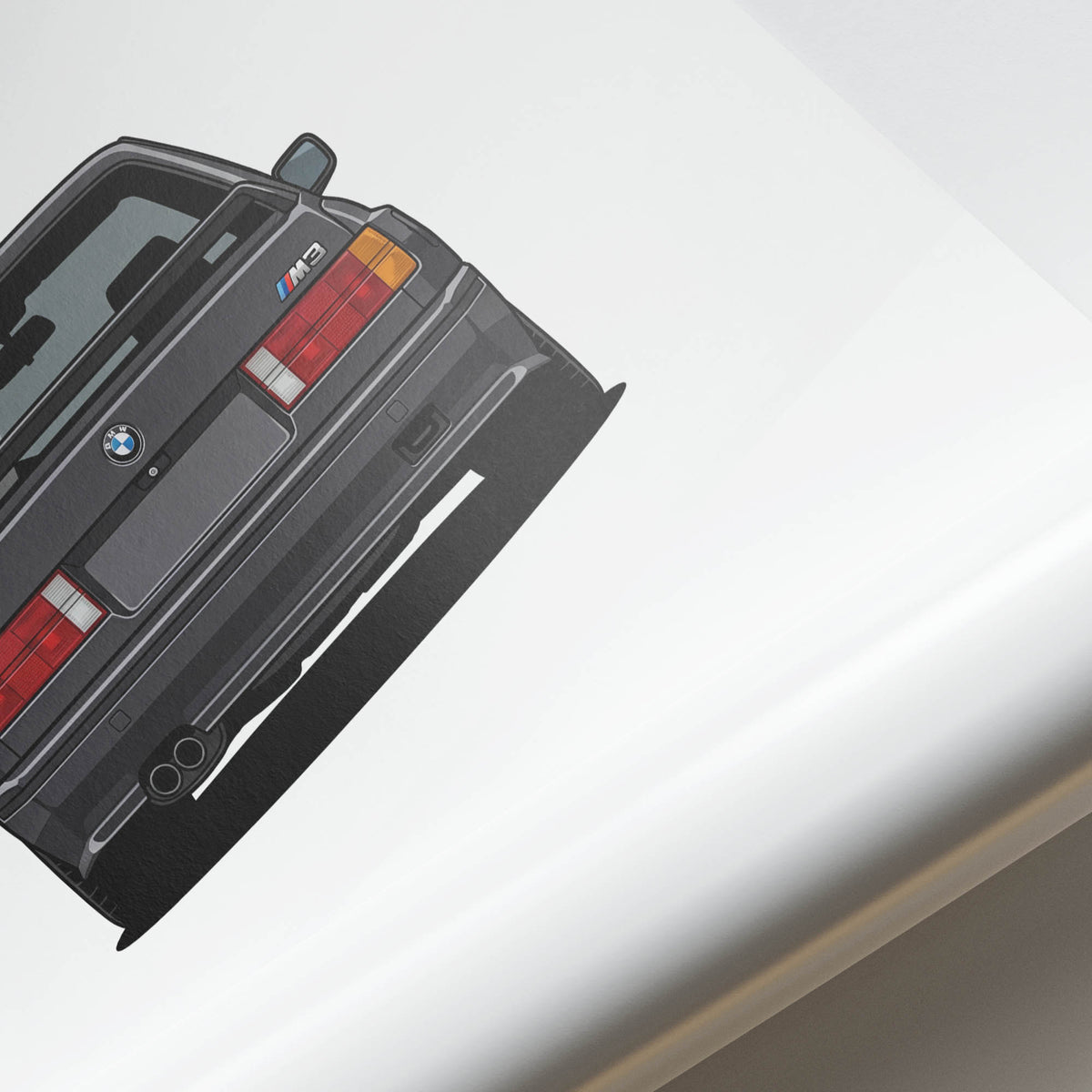 1987 BMW M3 E30 Diamond – Car Print (Back)
