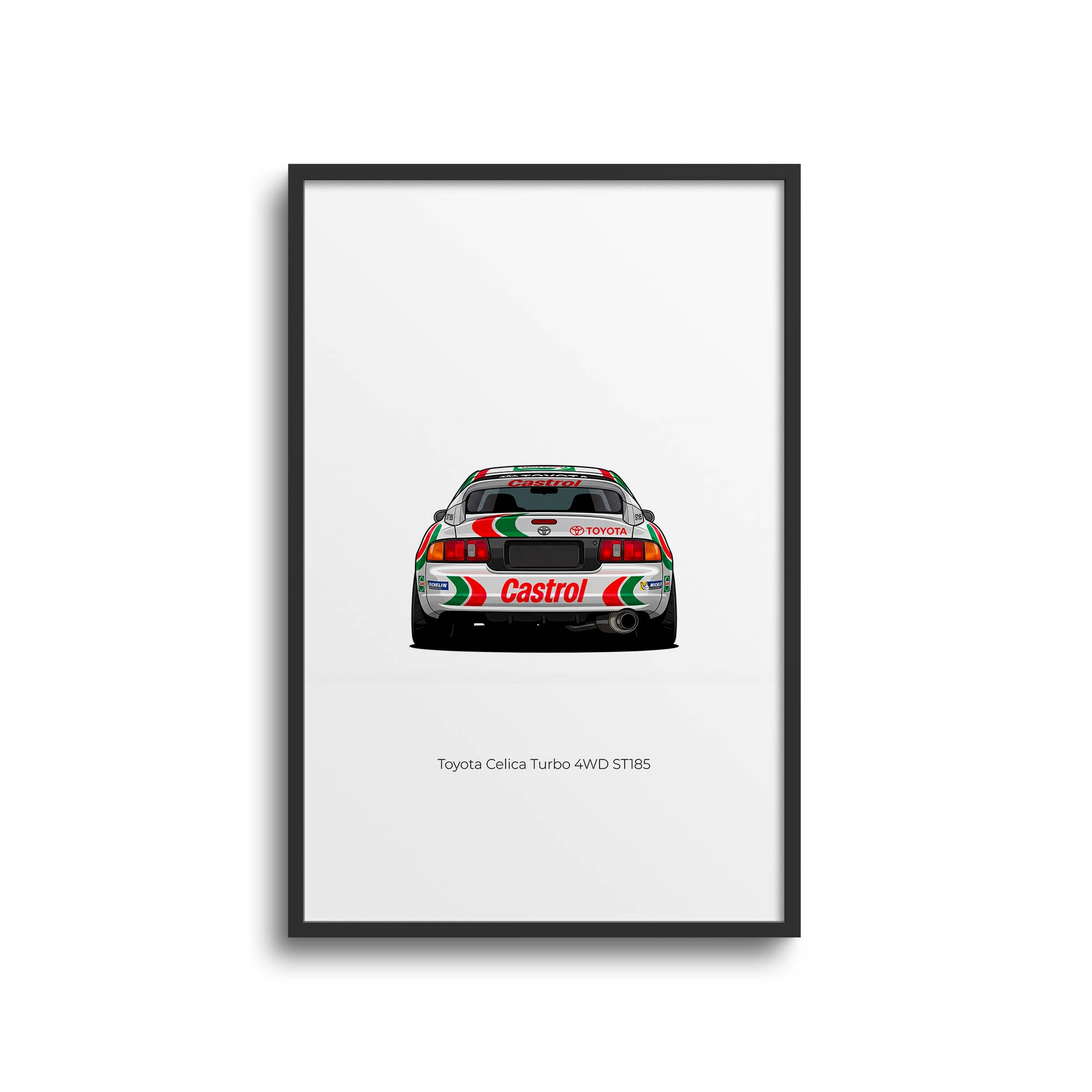 Toyota Celica Turbo Poster – 1993 ST185 Rally Car With Castrol Green Livery